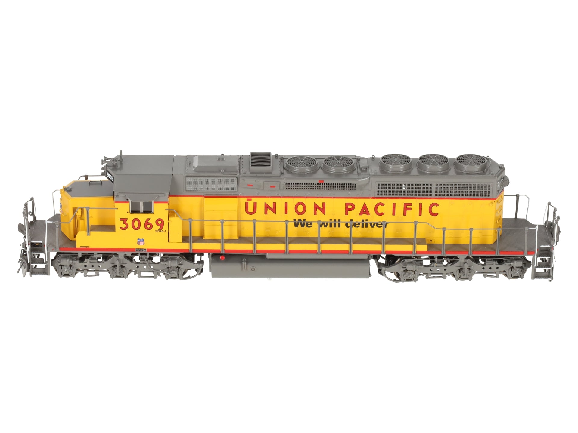 Overland OMI-6674.1 HO BRASS UP SD40-2 Diesel Locomotive w/Lights -F/P EX/Box