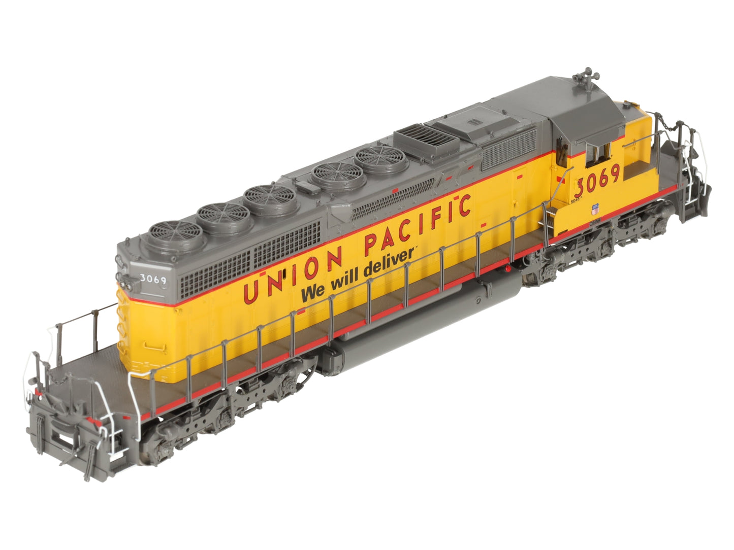 Overland OMI-6674.1 HO BRASS UP SD40-2 Diesel Locomotive w/Lights -F/P EX/Box