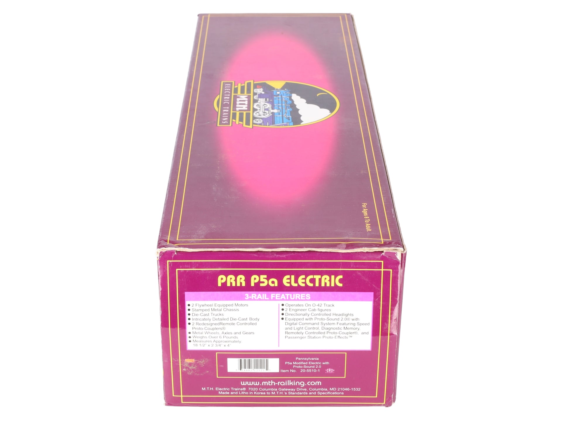 MTH 20-5510-1 O Pennsylvania P5a Modified Electric Locomotive w/PS2 #4777 EX/Box