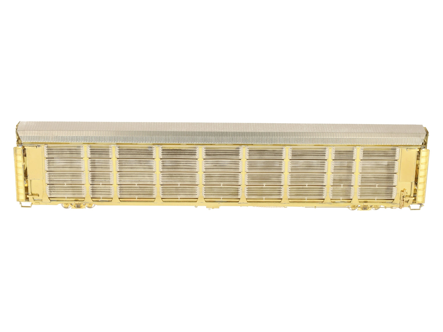 Overland OMI-3119 HO BRASS Thrall Tri-Level Enclosed Auto Rack w/ Tall End Doors EX/Box