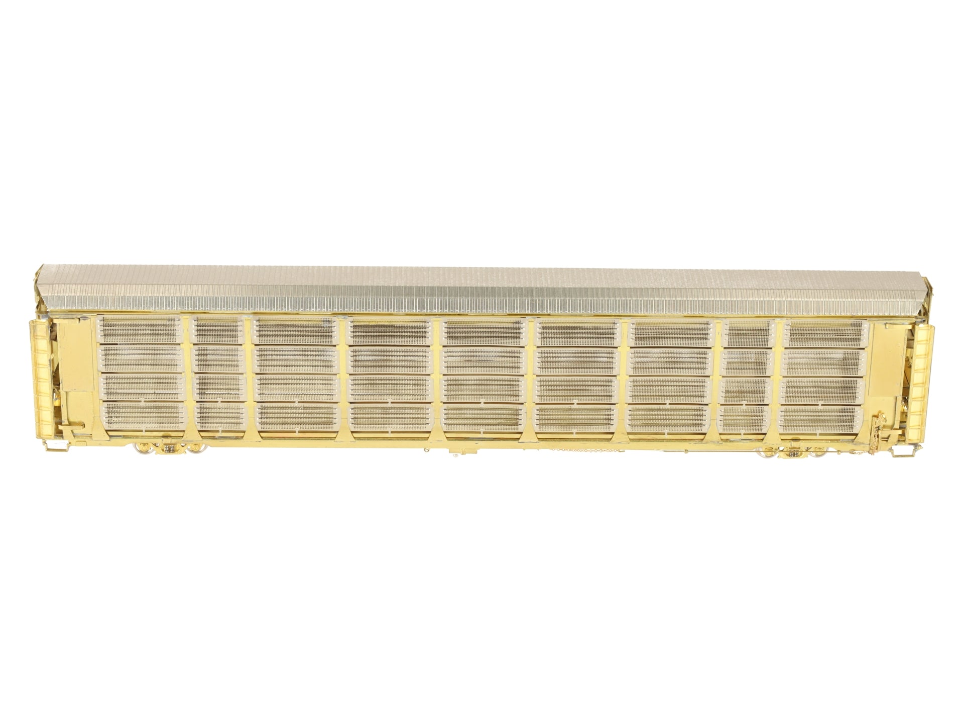 Overland OMI-3119 HO BRASS Thrall Tri-Level Enclosed Auto Rack w/ Tall End Doors EX/Box