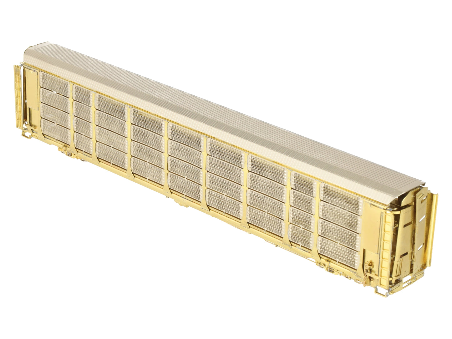 Overland OMI-3119 HO BRASS Thrall Tri-Level Enclosed Auto Rack w/ Tall End Doors EX/Box