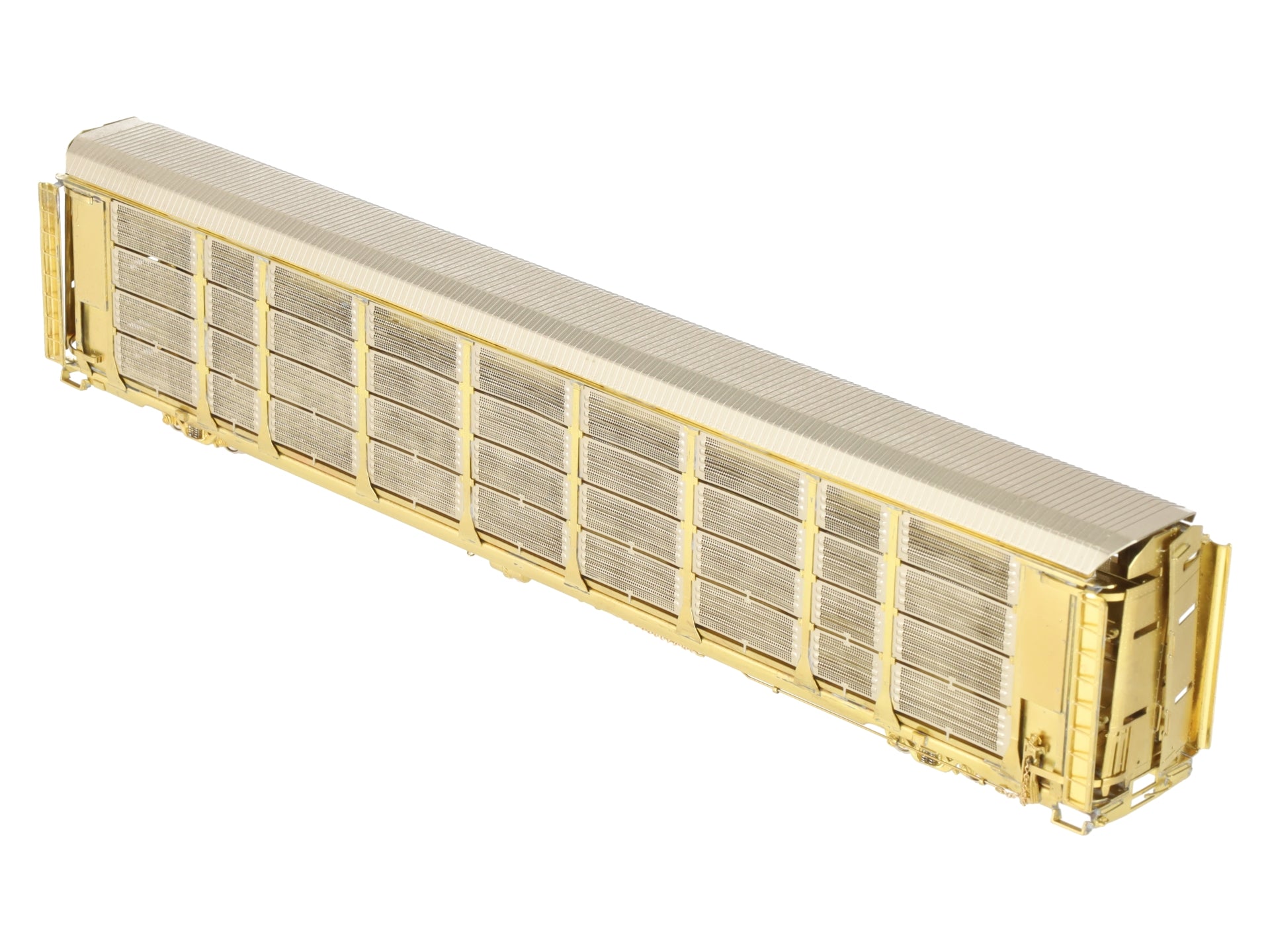 Overland OMI-3119 HO BRASS Thrall Tri-Level Enclosed Auto Rack w/ Tall End Doors EX/Box