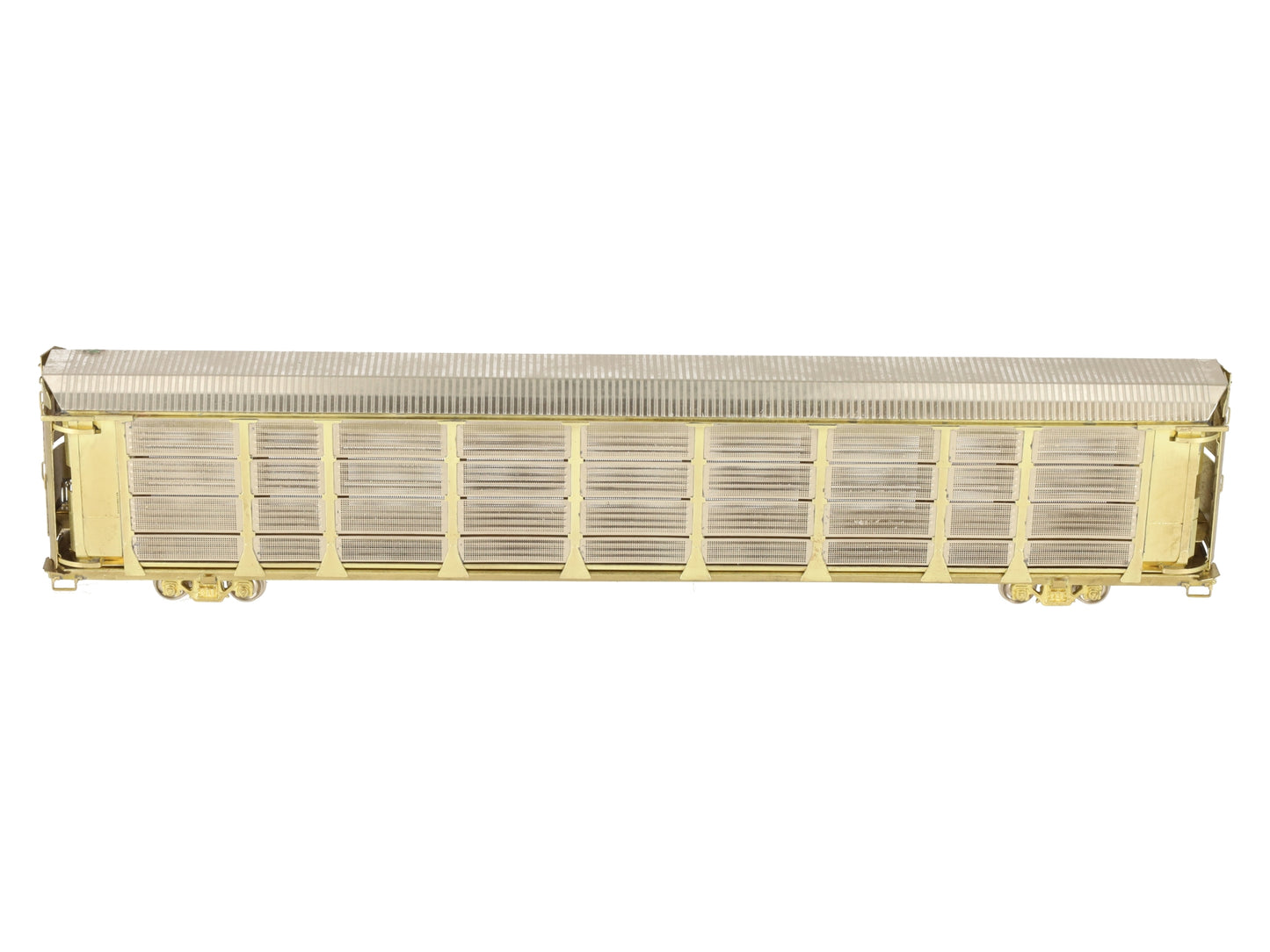 Overland 1323 HO BRASS Auto Rack Bi-Level Thrall w/ Closed Sides/Top -Unpainted EX/Box