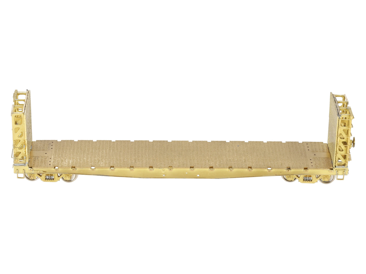 Overland OMI-3023 HO BRASS UP Bulkhead Flat Car -Unpainted EX/Box