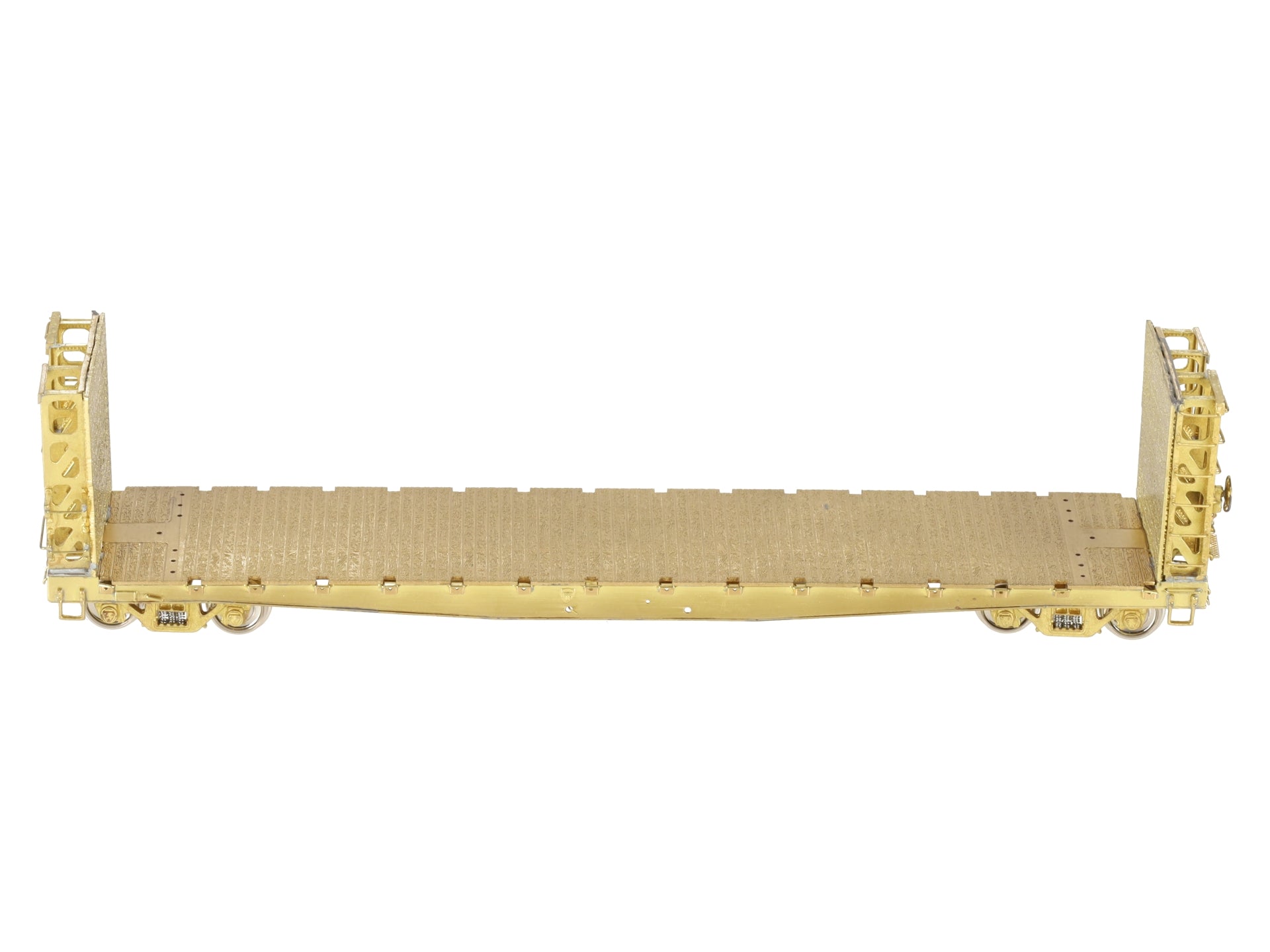 Overland OMI-3023 HO BRASS UP Bulkhead Flat Car -Unpainted EX/Box