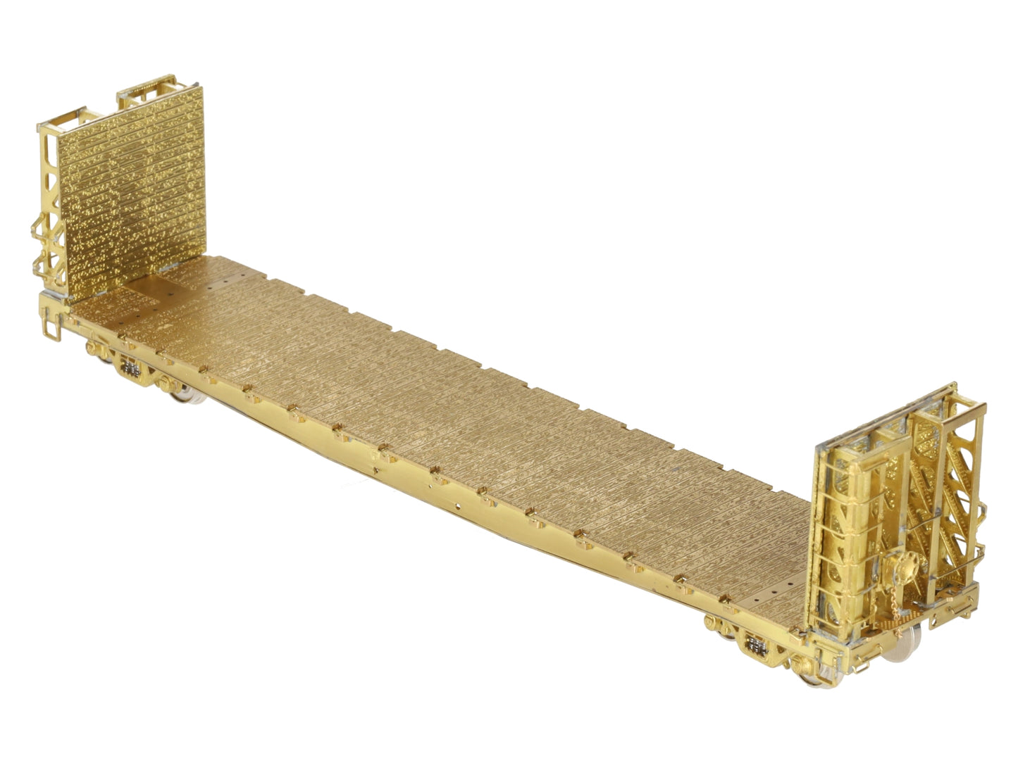 Overland OMI-3023 HO BRASS UP Bulkhead Flat Car -Unpainted EX/Box