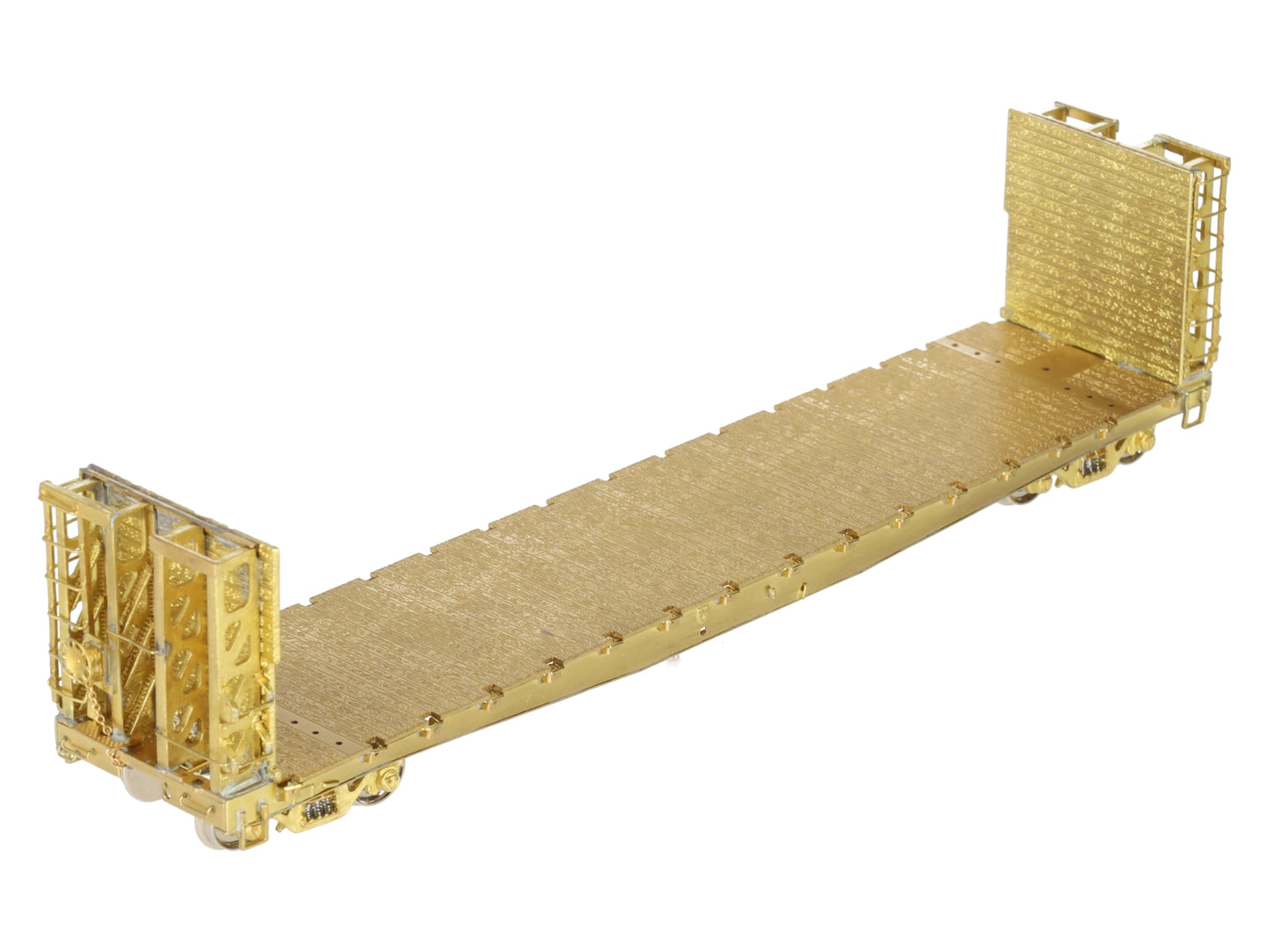 Overland OMI-3023 HO BRASS UP Bulkhead Flat Car -Unpainted EX/Box