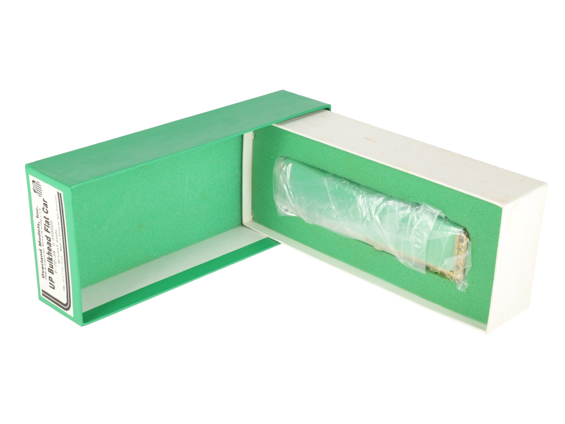 Overland OMI-3023 HO BRASS UP Bulkhead Flat Car -Unpainted EX/Box