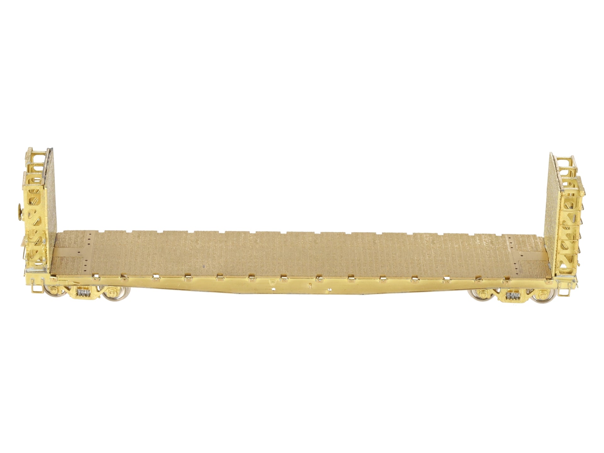 Overland OMI-3023 HO BRASS UP Bulkhead Flat Car -Unpainted EX/Box