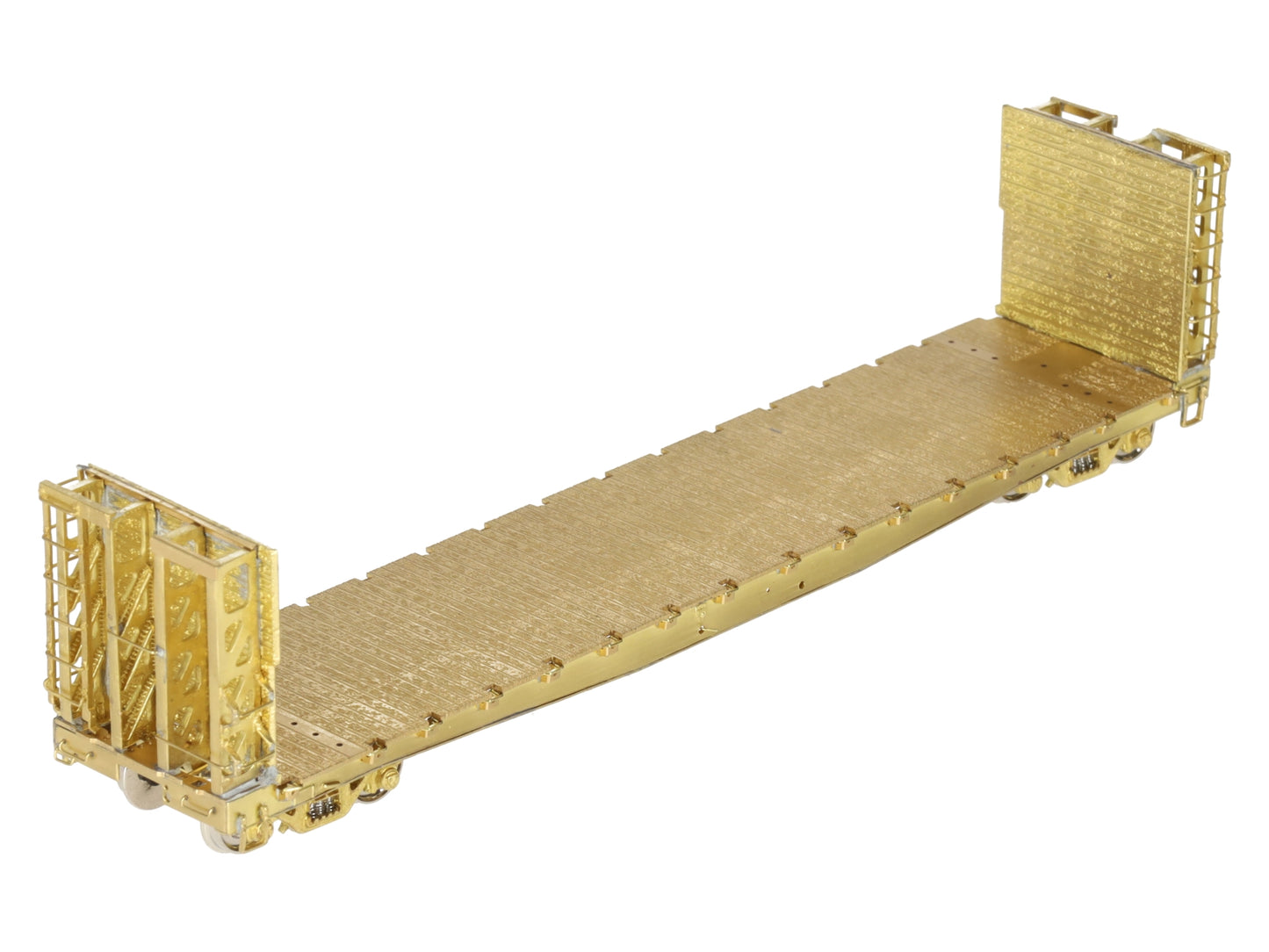 Overland OMI-3023 HO BRASS UP Bulkhead Flat Car -Unpainted EX/Box