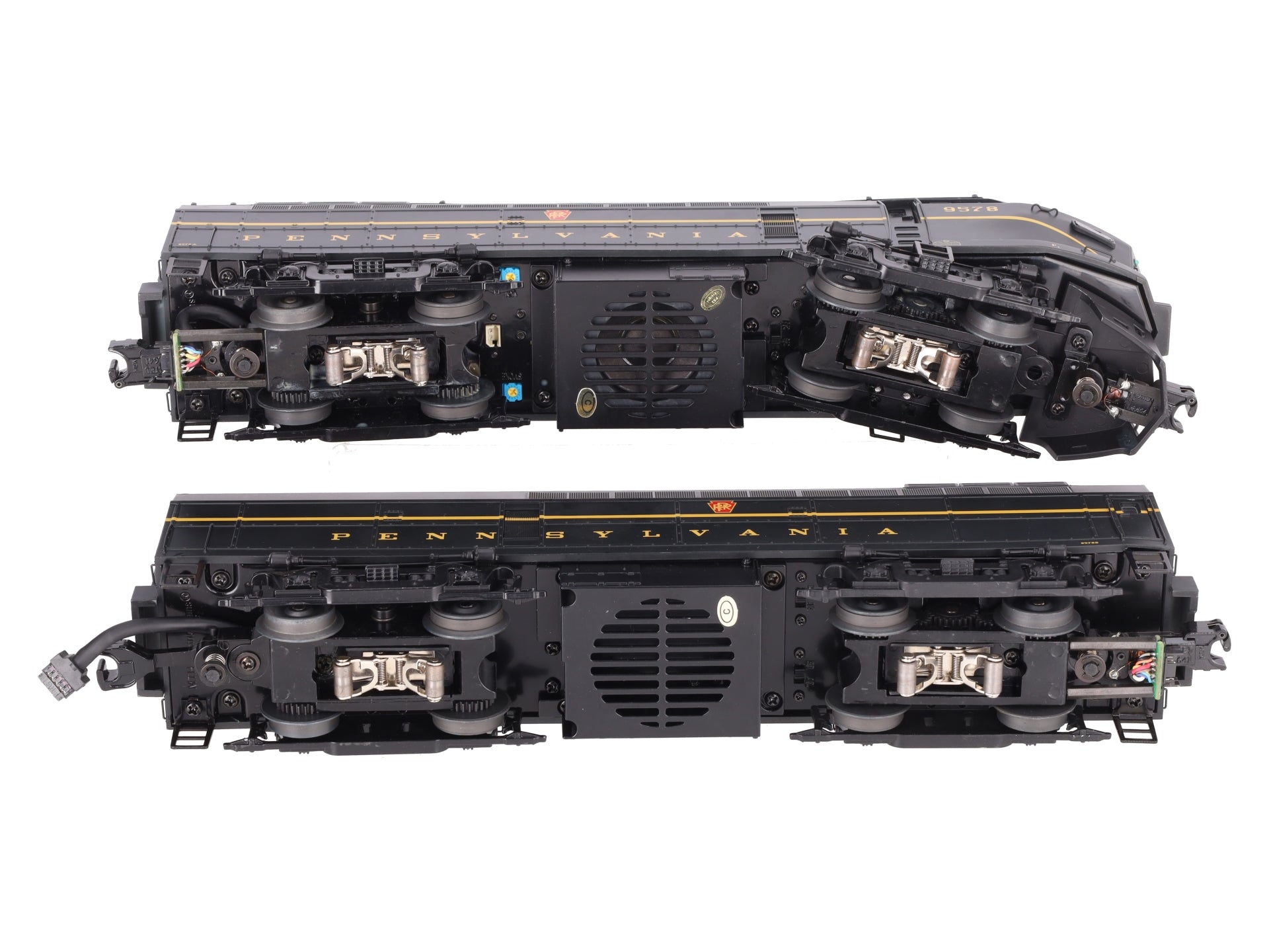MTH 20-2726-1 O PRR Sharknose AB Diesel Engine Set w/Proto-Sound 2.0 #9578/9578 EX/Box