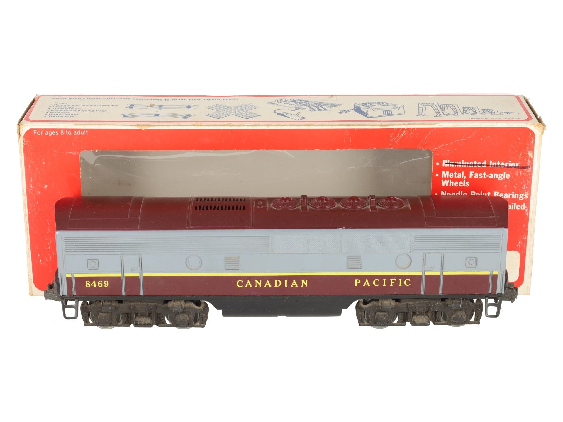 Lionel 6-8469 O Gauge Canadian Pacific F3 B-Unit Non-Powered Diesel Locomotive VG