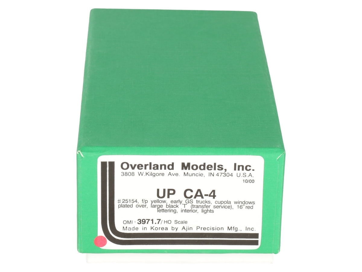 Overland OMI-3971.7 HO Scale Brass Union Pacific CA-4 Caboose #25154 LN/Box