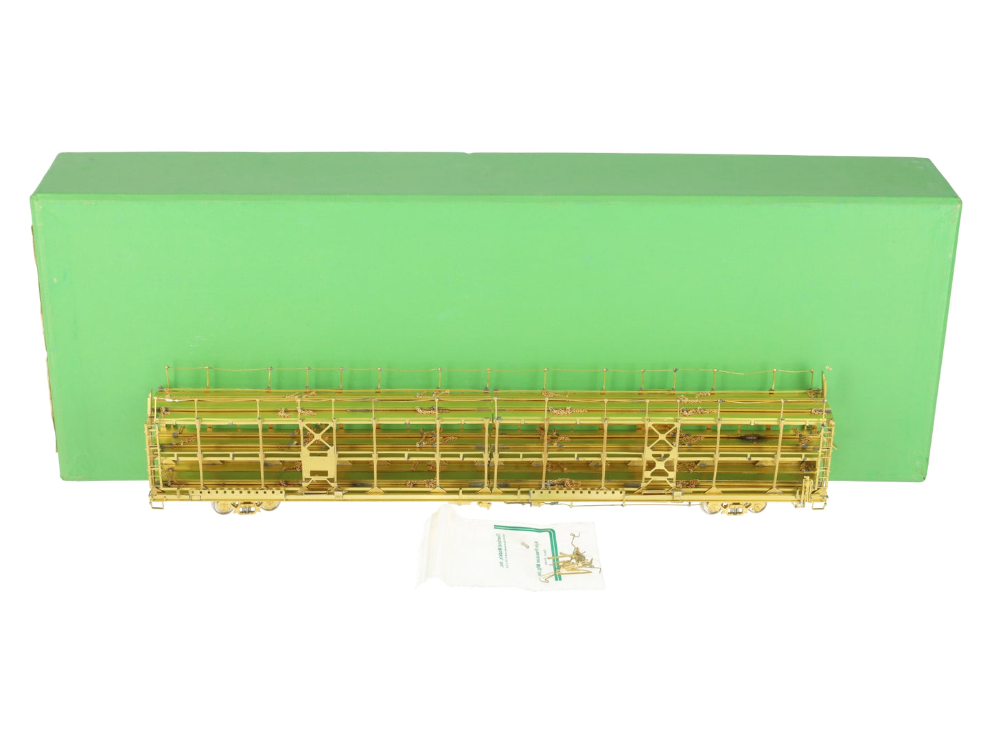 Overland OMI-1326 HO Scale brass Tri-Level Open Auto Rack EX/Box