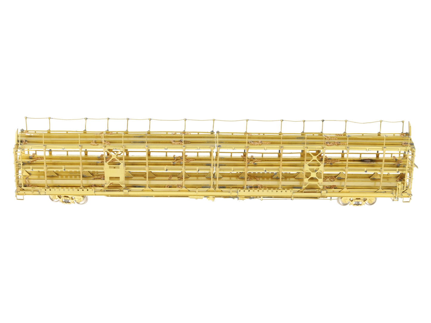 Overland OMI-1326 HO Scale brass Tri-Level Open Auto Rack EX/Box