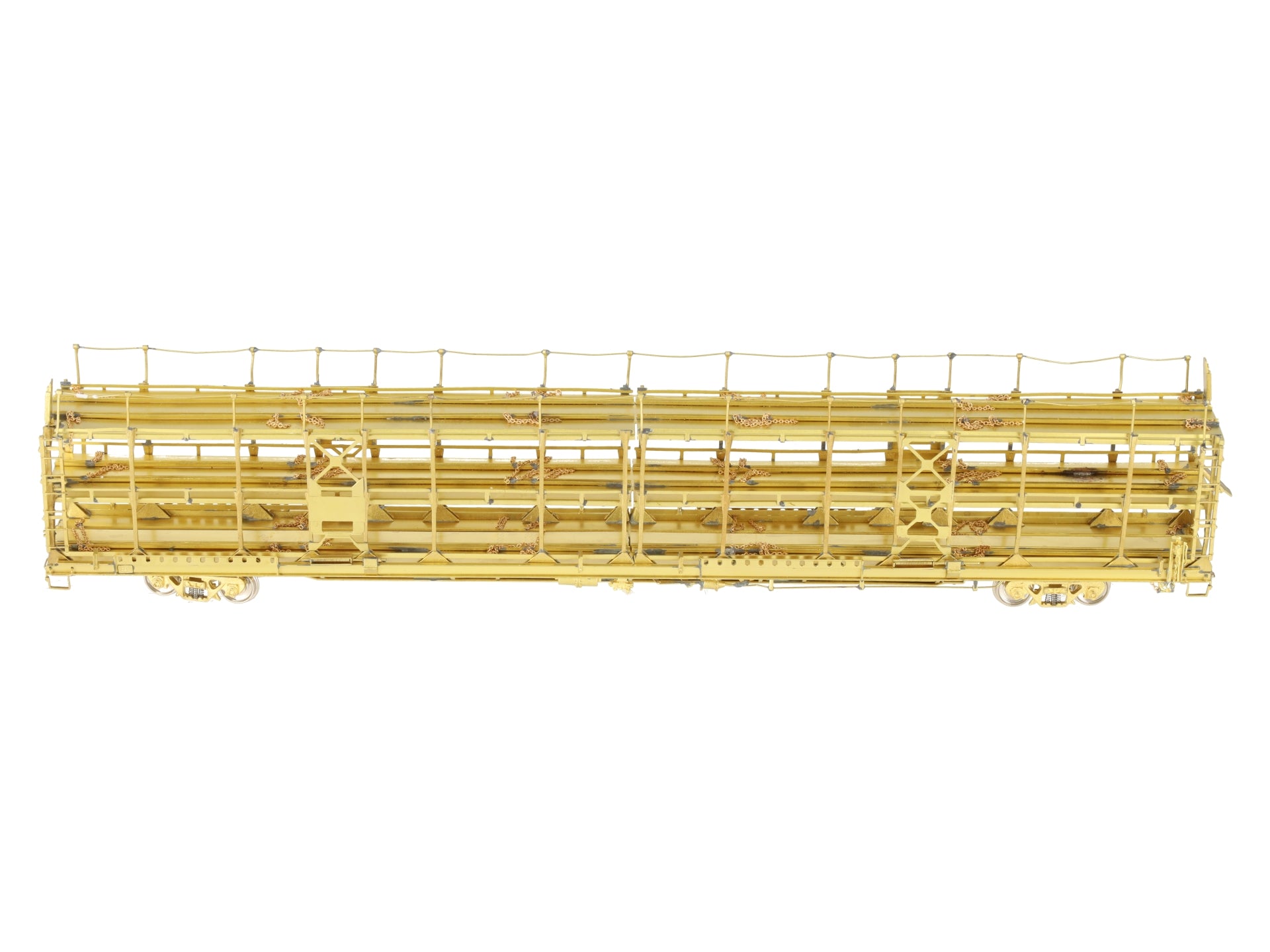 Overland OMI-1326 HO Scale brass Tri-Level Open Auto Rack EX/Box