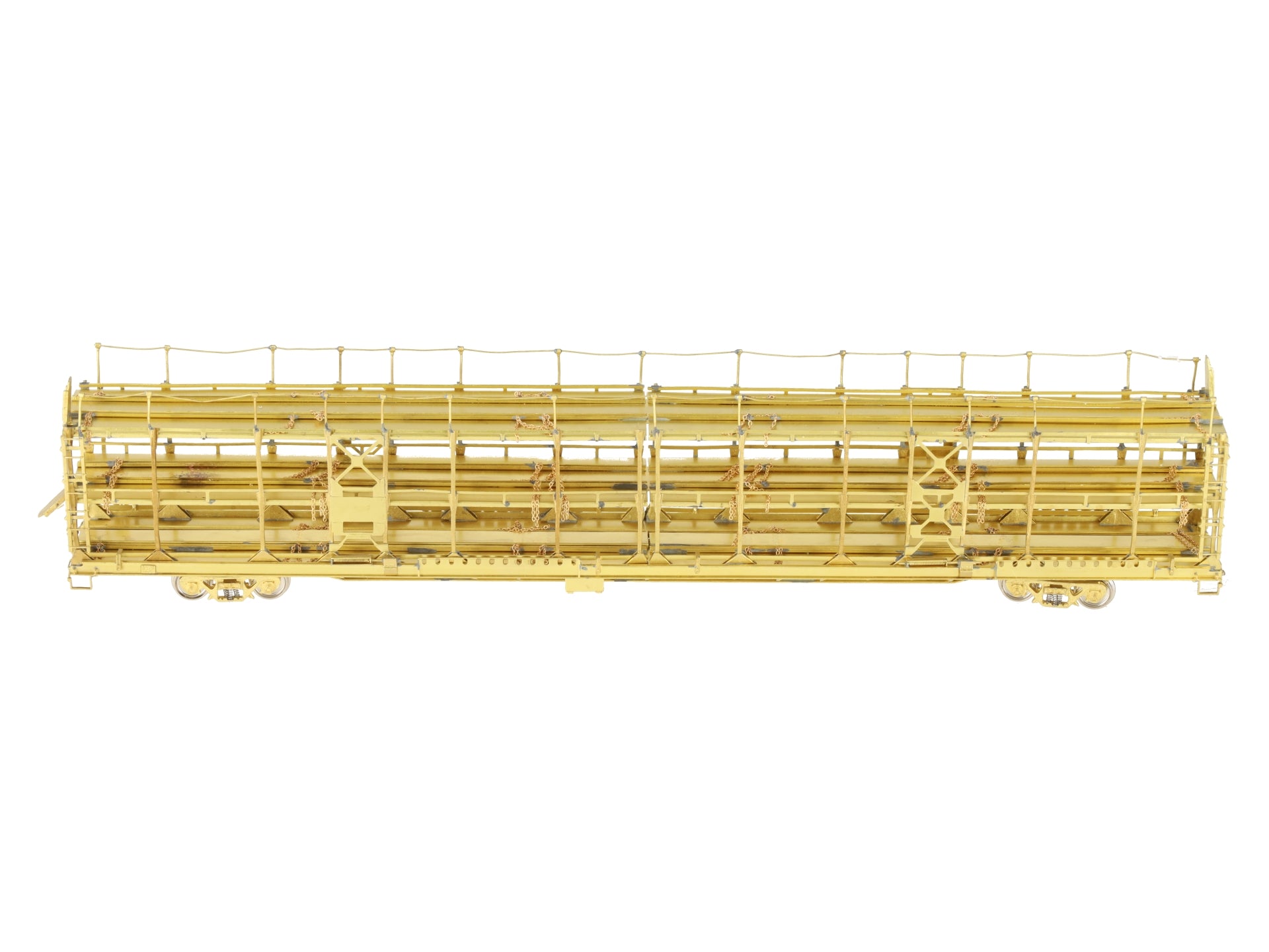 Overland OMI-1326 HO Scale brass Tri-Level Open Auto Rack EX/Box