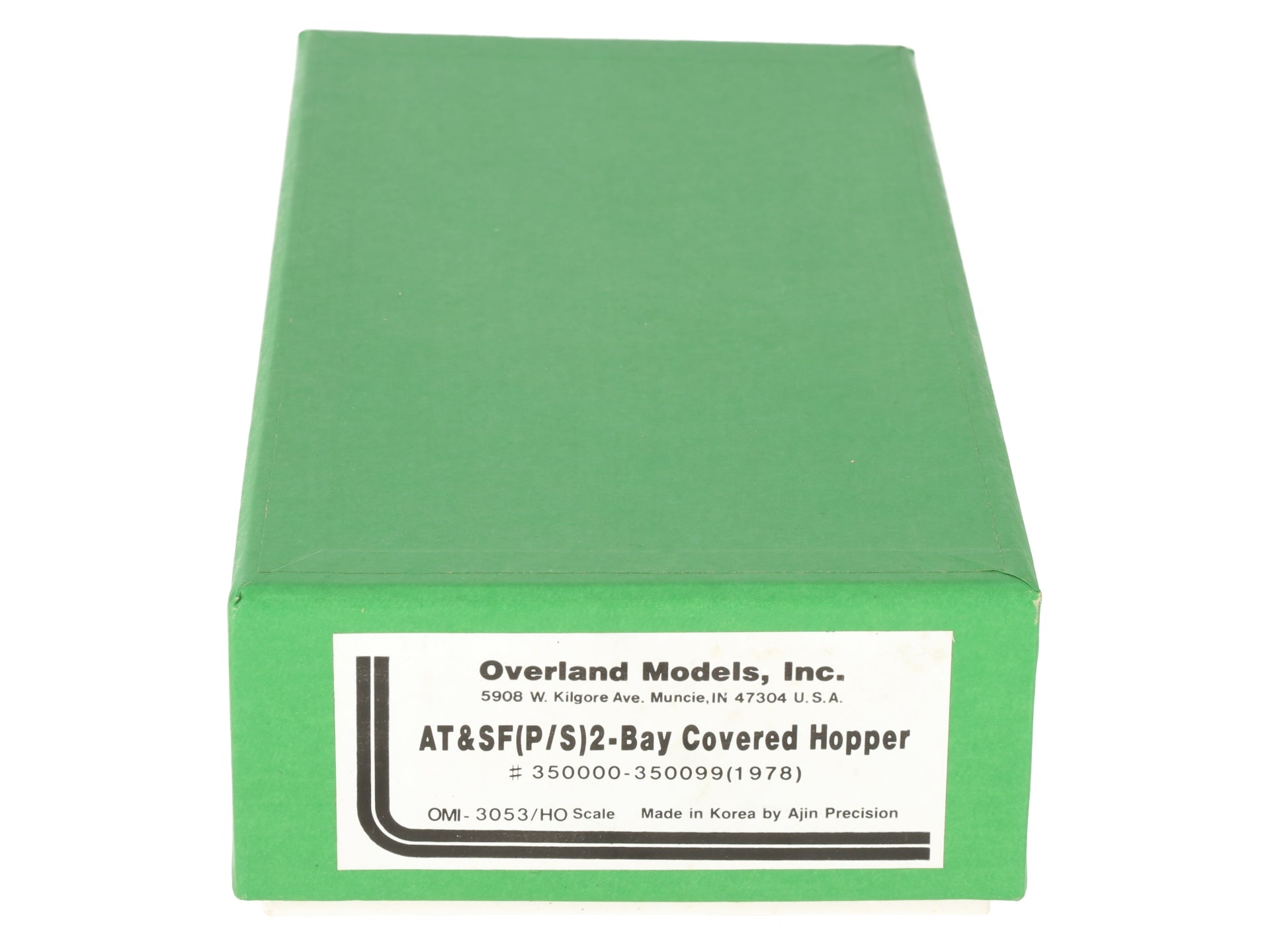 Overland OMI-3053 HO Scale BRASS ATSF 2-Bay Hopper Car EX/Box