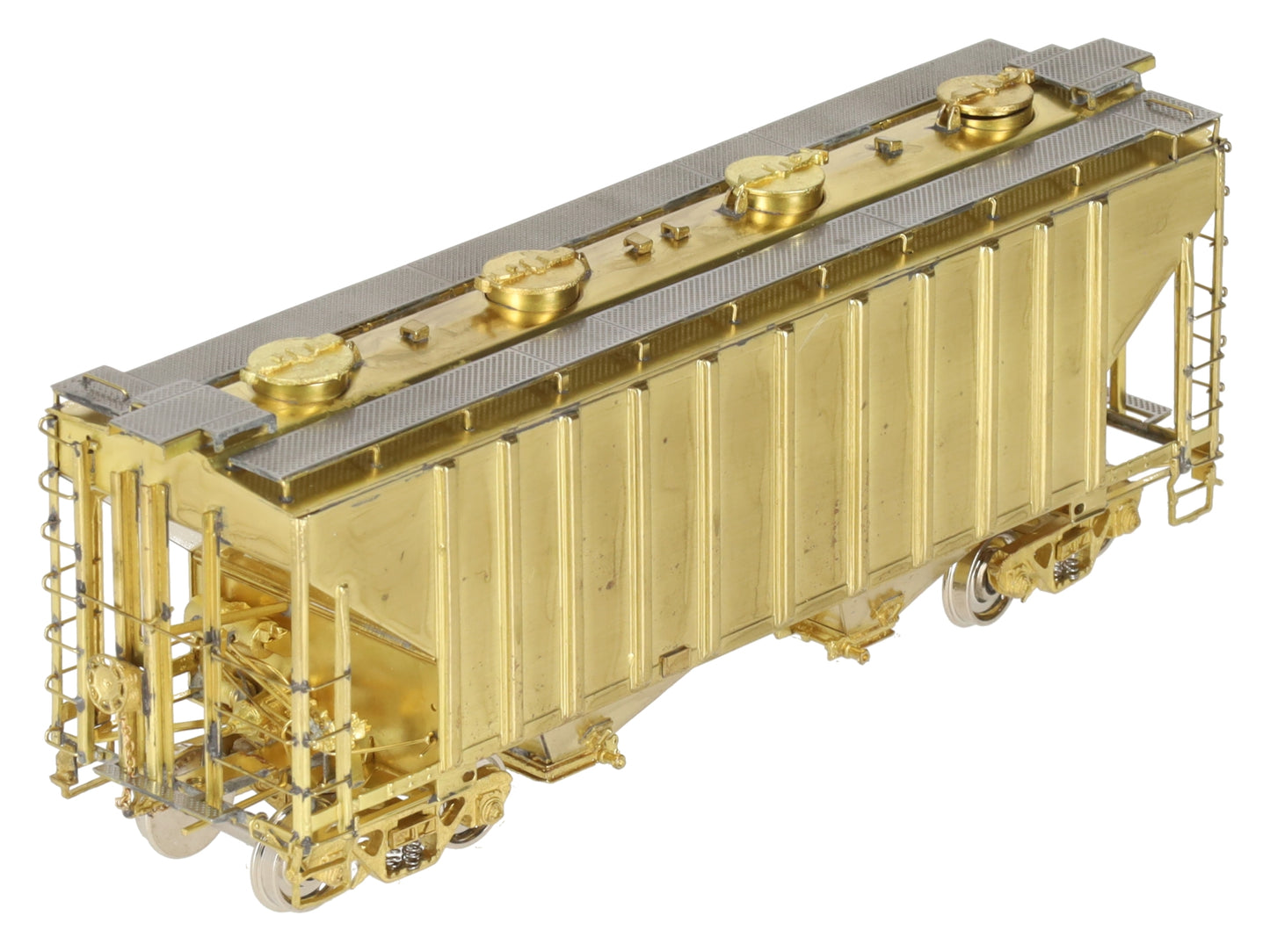 Overland OMI-3053 HO Scale BRASS ATSF 2-Bay Hopper Car EX/Box