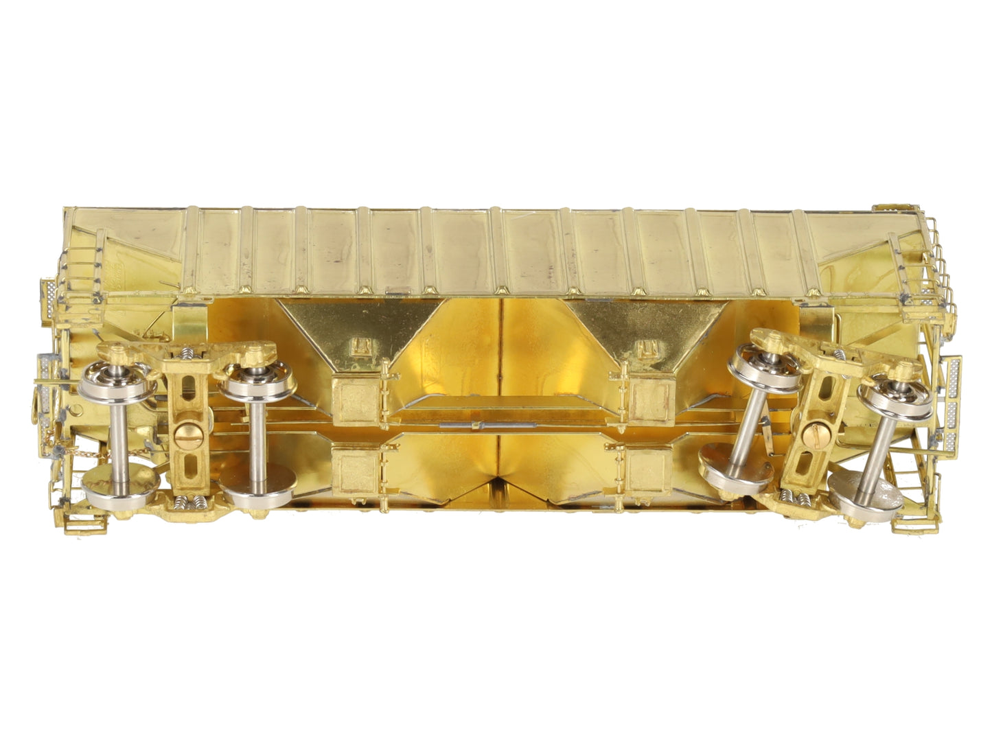 Overland OMI-3053 HO Scale BRASS ATSF 2-Bay Hopper Car EX/Box