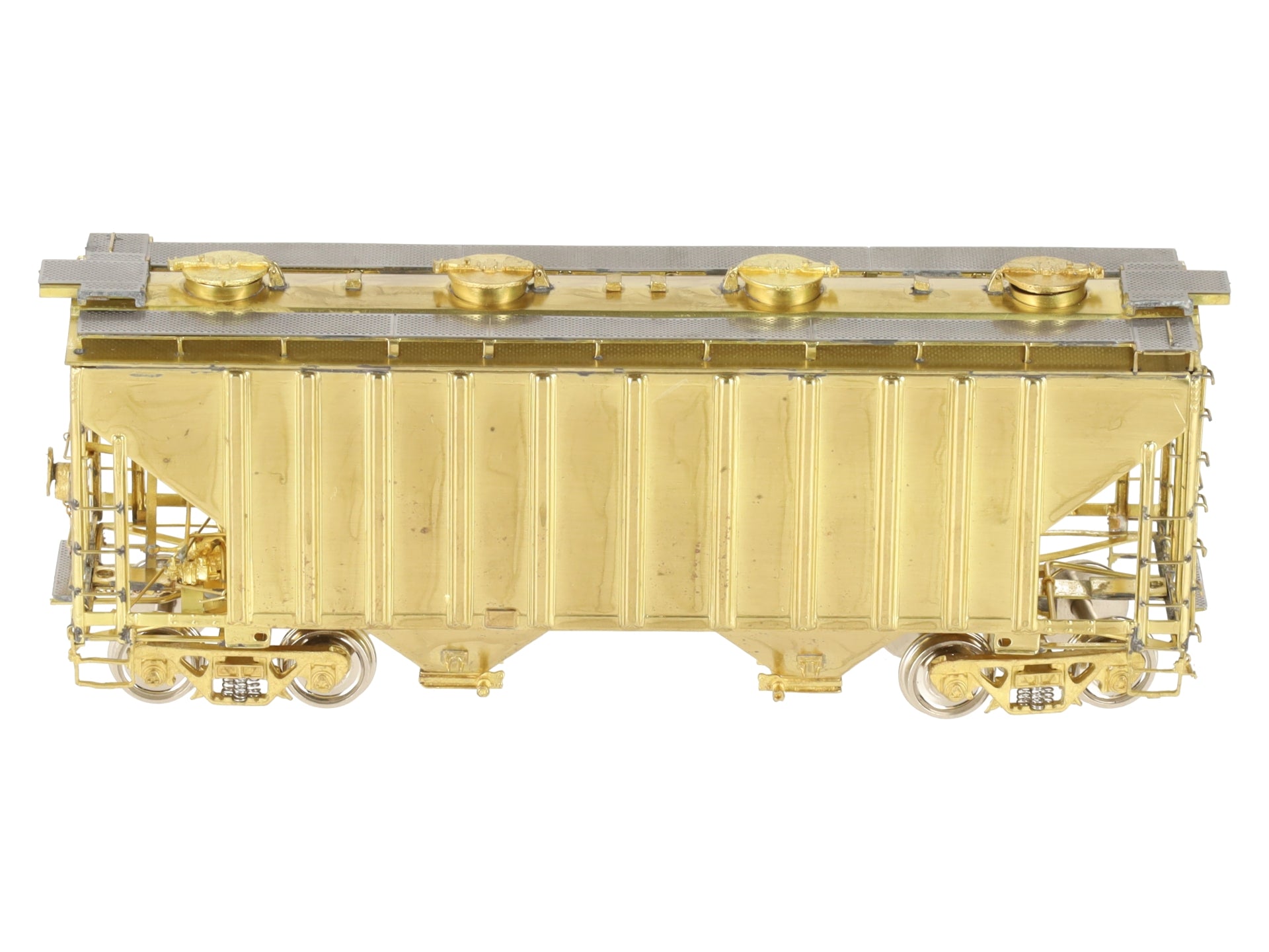 Overland OMI-3053 HO Scale BRASS ATSF 2-Bay Hopper Car EX/Box