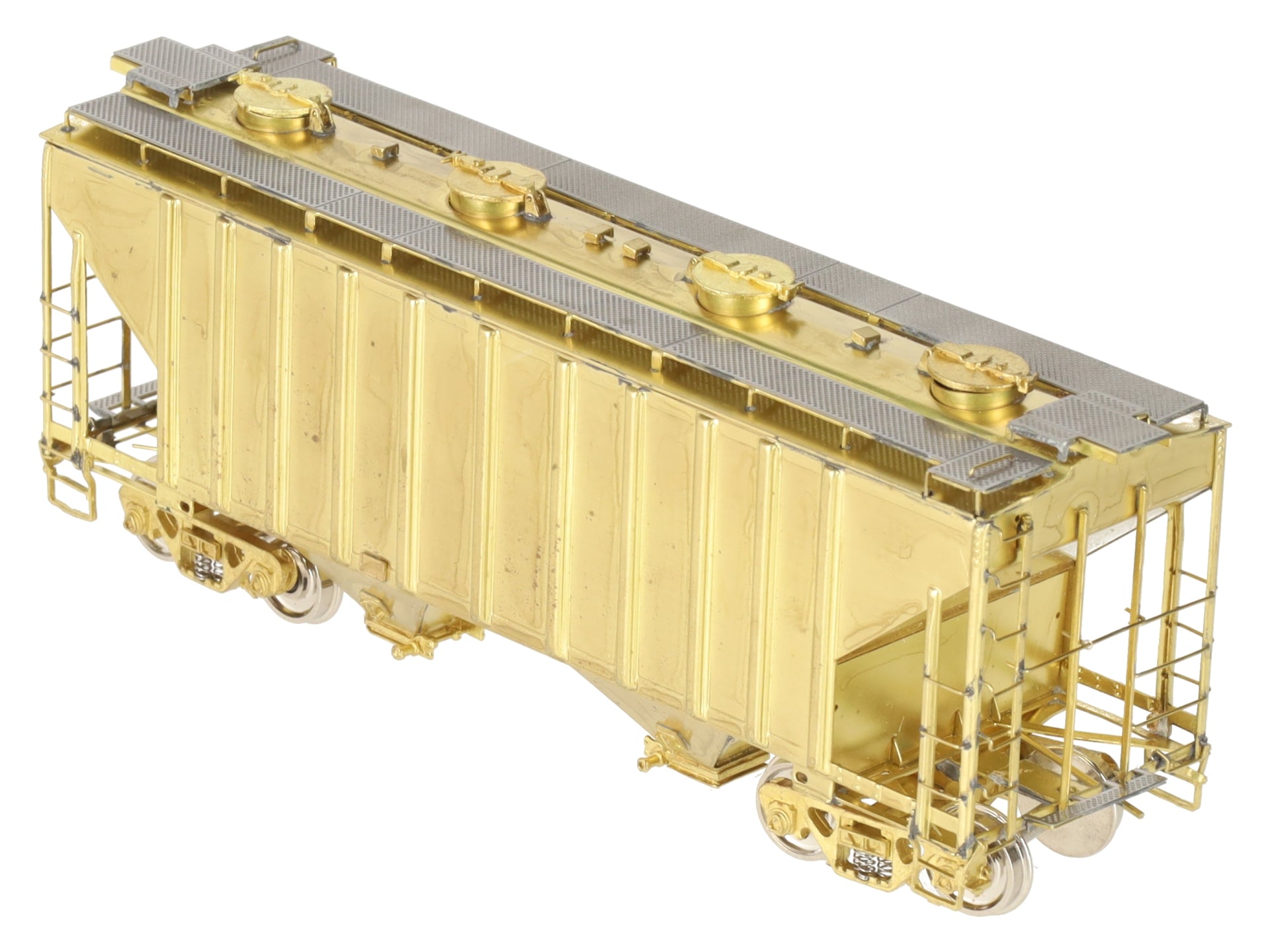 Overland OMI-3053 HO Scale BRASS ATSF 2-Bay Hopper Car EX/Box