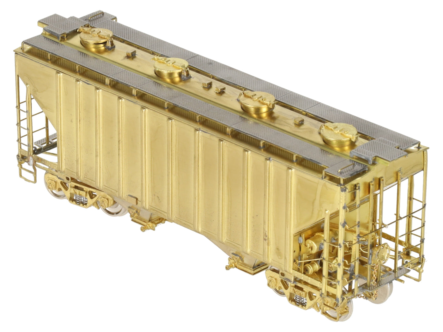 Overland OMI-3053 HO Scale BRASS ATSF 2-Bay Hopper Car EX/Box