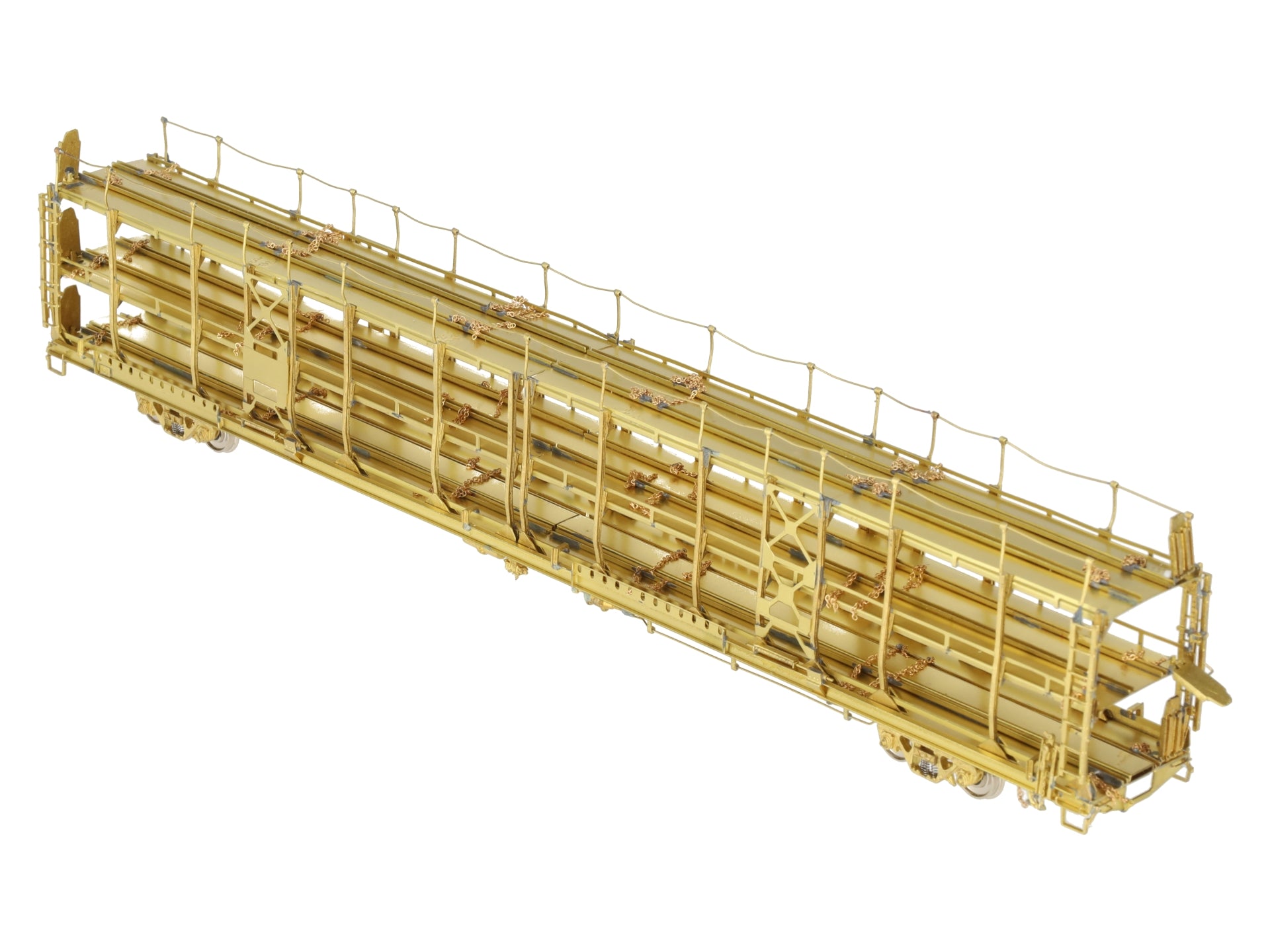 Overland OMI-1326 HO Scale BRASS Tri-Level Open Auto Rack EX/Box