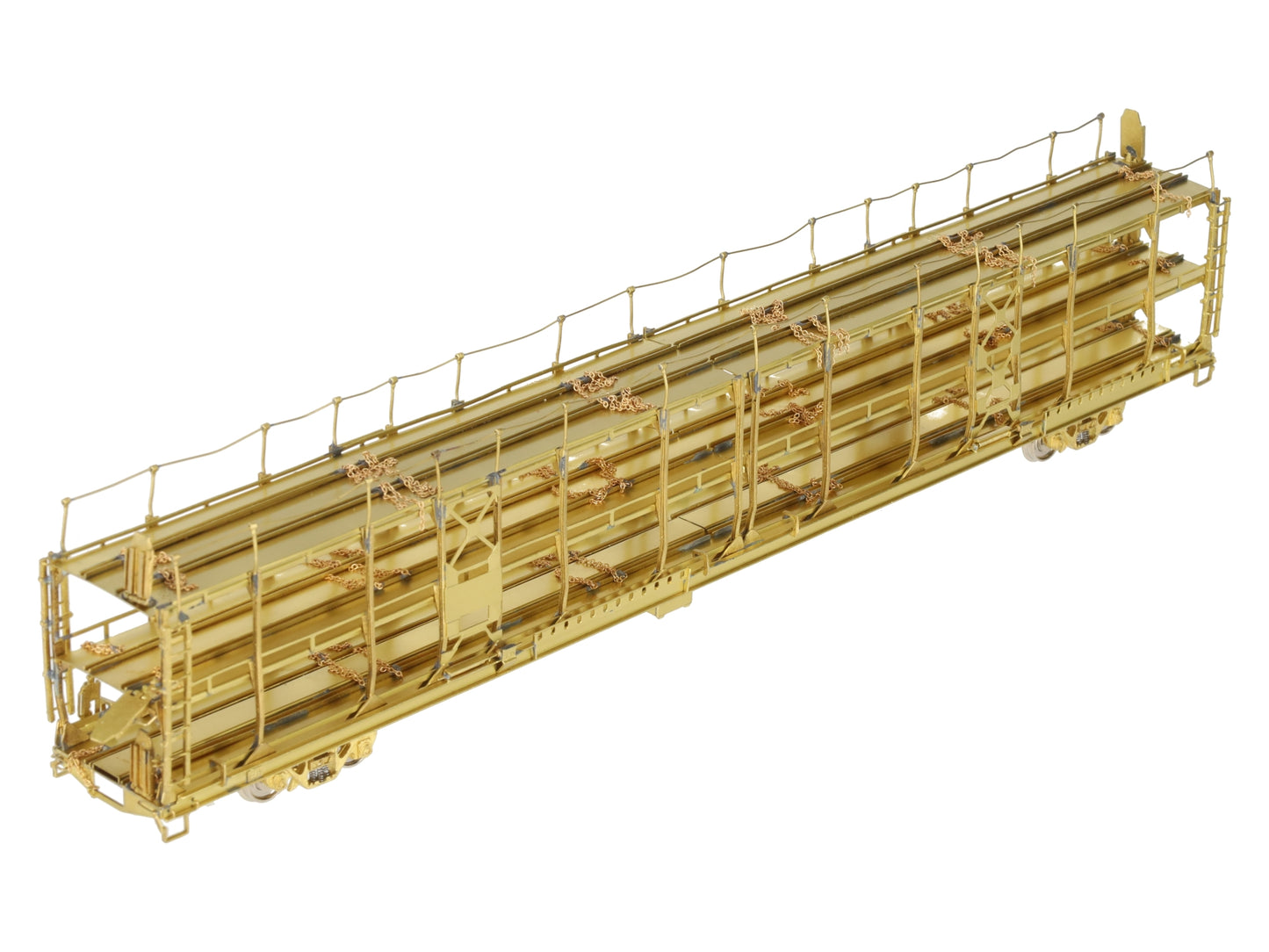 Overland OMI-1326 HO Scale BRASS Tri-Level Open Auto Rack EX/Box