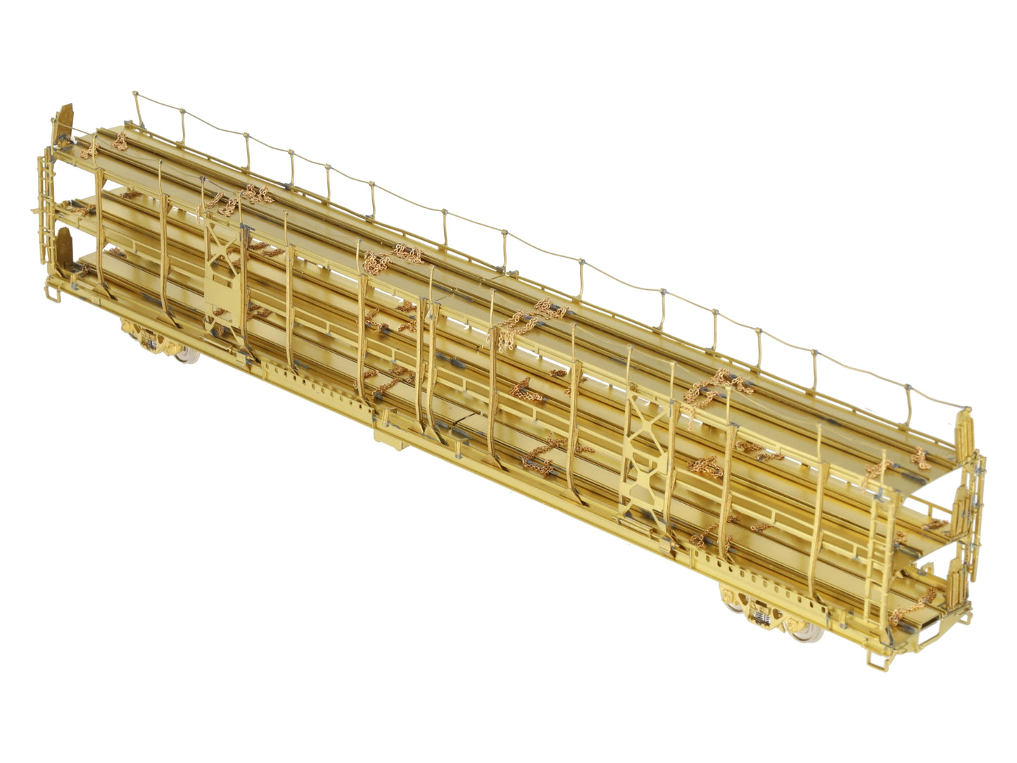 Overland OMI-1326 HO Scale BRASS Tri-Level Open Auto Rack EX/Box