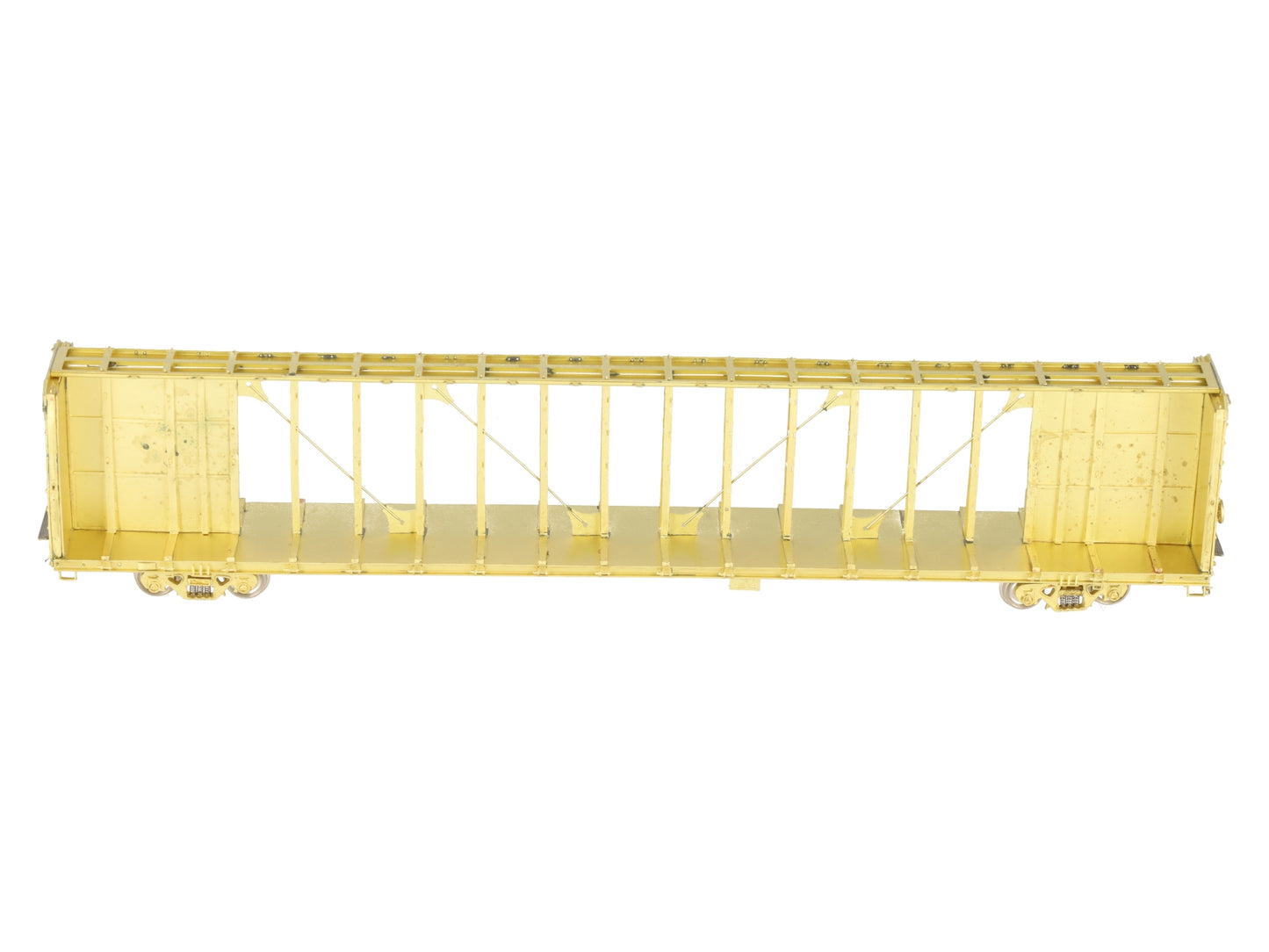 Overland 3235 HO Brass Triler Train TSH 75' Flat Car Centerbeam Bulkhead EX/Box