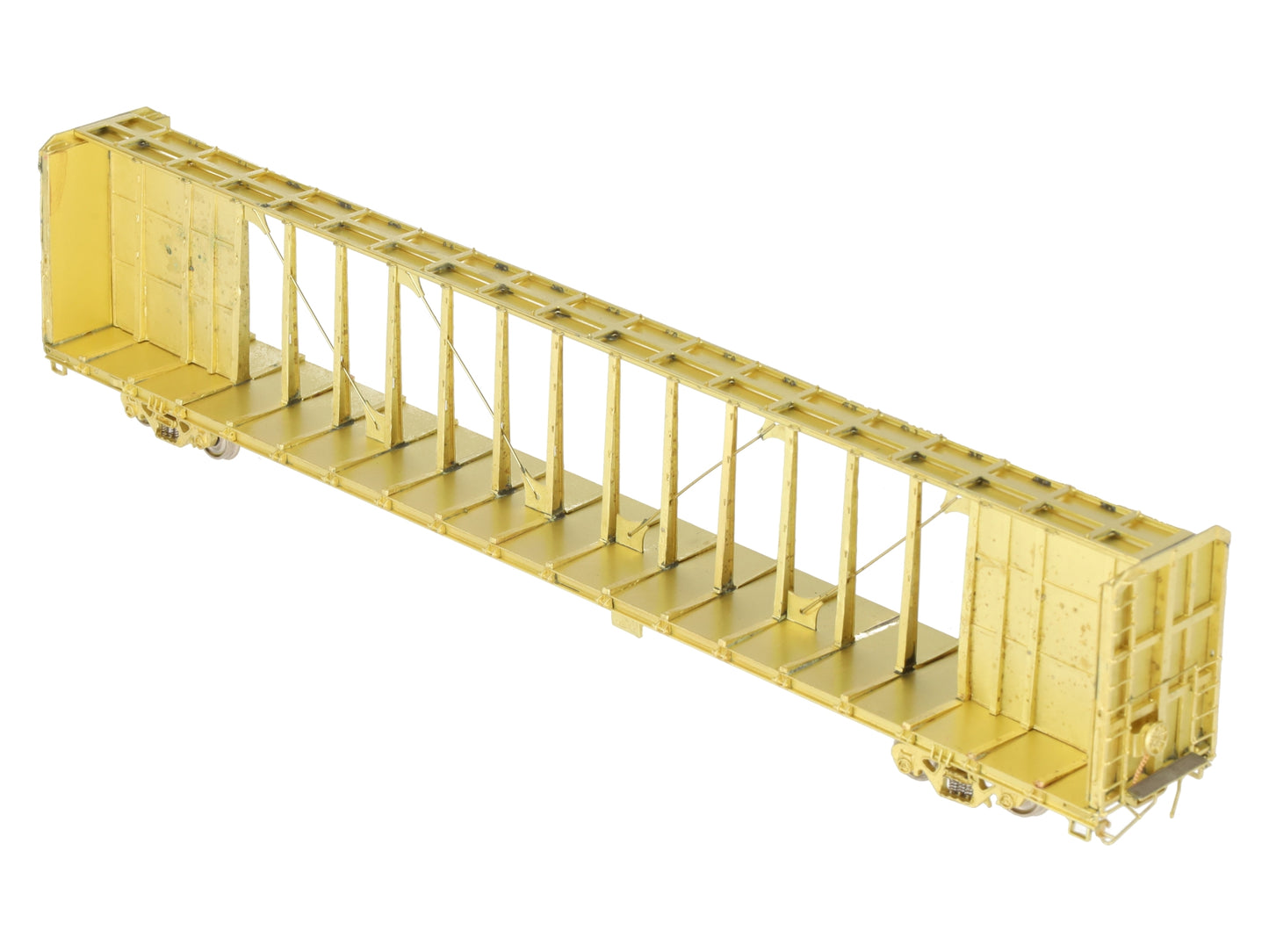 Overland 3235 HO Brass Triler Train TSH 75' Flat Car Centerbeam Bulkhead EX/Box