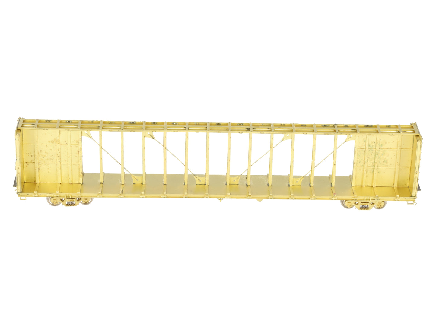 Overland 3235 HO Brass Triler Train TSH 75' Flat Car Centerbeam Bulkhead EX/Box