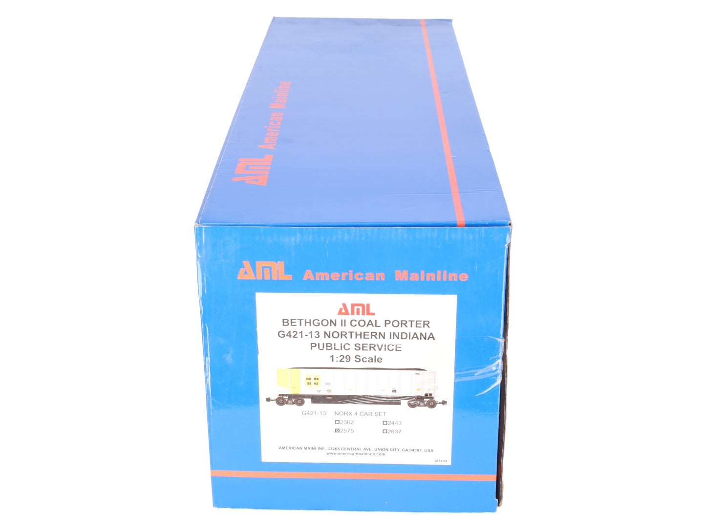 American Mainline G421-13 G Scale BethGon II Coal Porter #2575 EX/Box