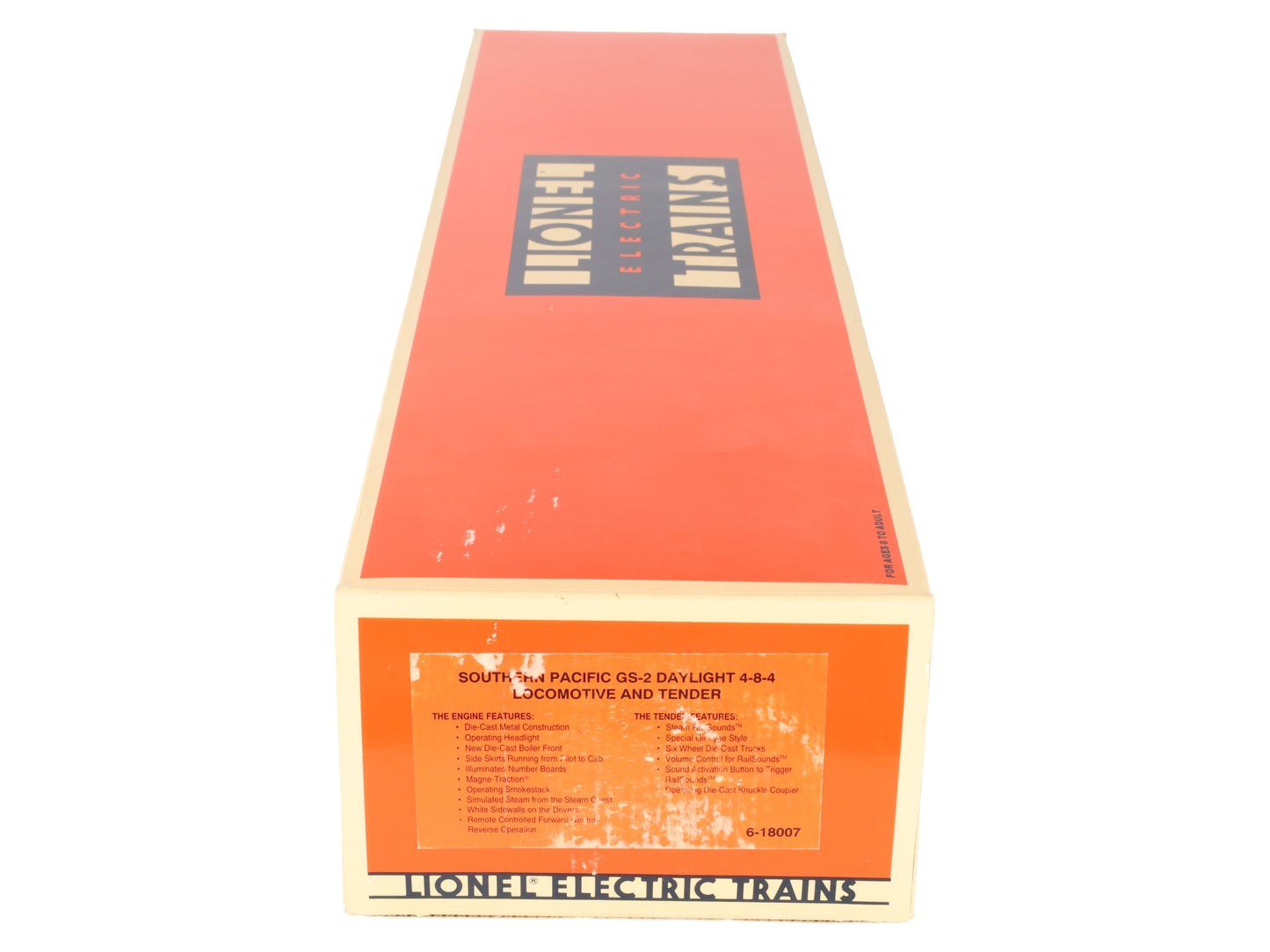 Lionel 6-18007 O Gauge SP Daylight 4-8-4 Steam Locomotive & Tender #4410 LN/Box