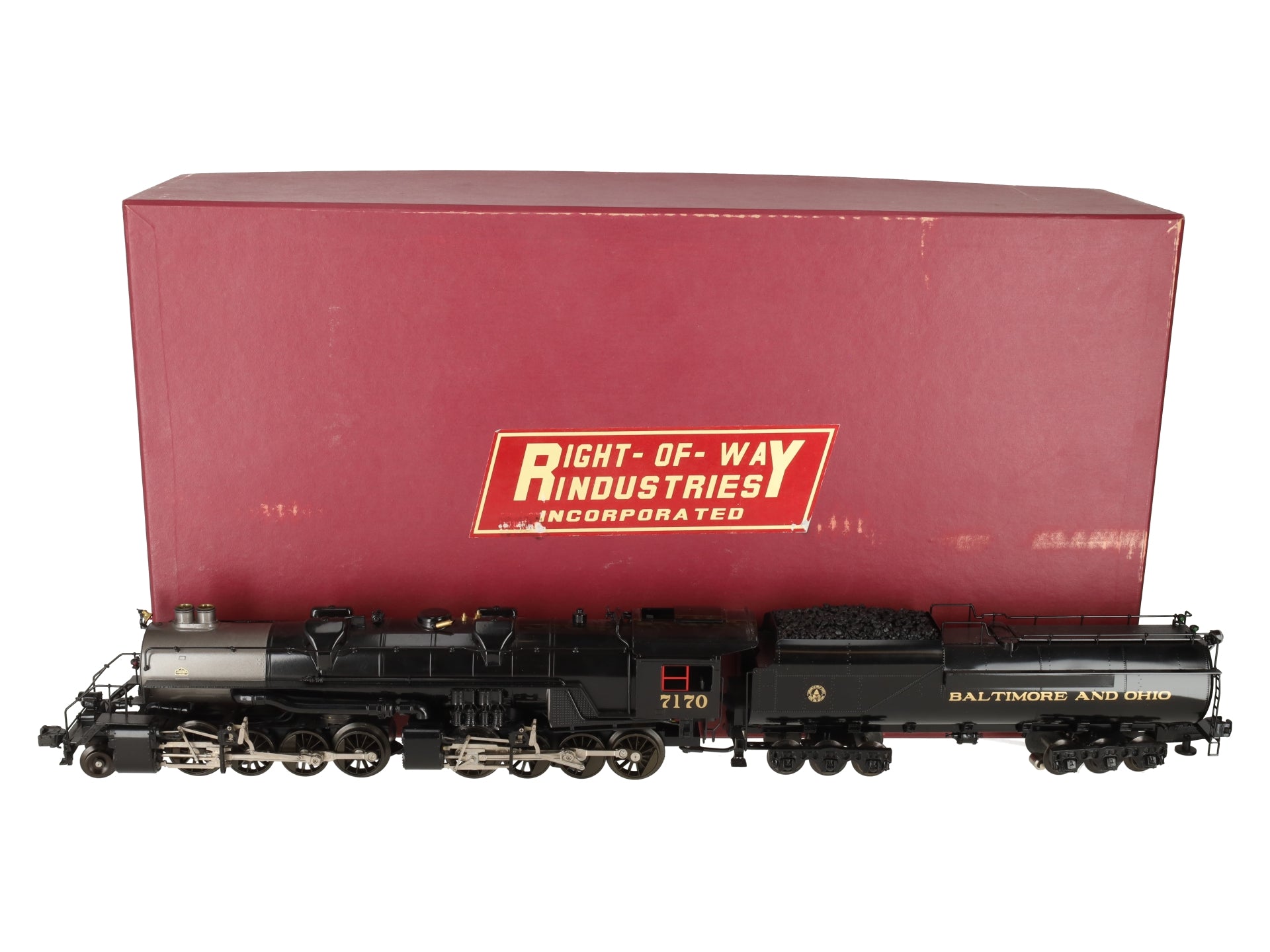 Right-of-Way 5004 B&O 2-8-8-0 EL3 Steam Locomotive and Tender #7170 LN/Box