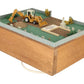 Ho Scale Custom Wooden Base Motorized Grave Digger Layout Section EX