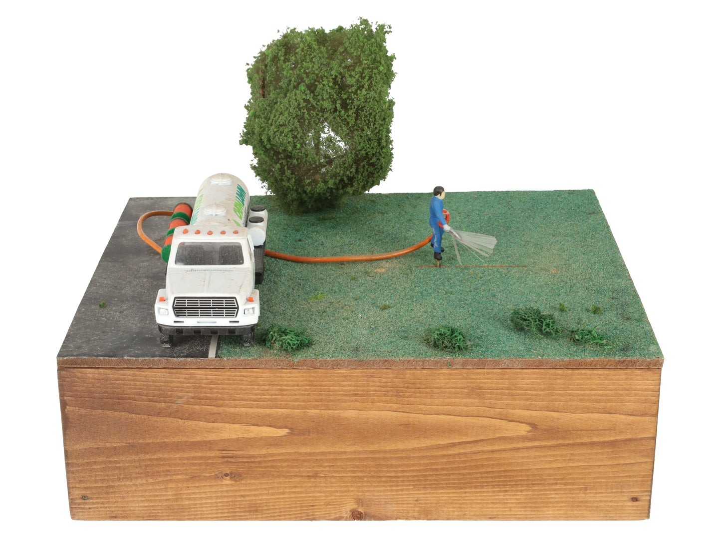 HO Scale Custom Wooden Base Lawn Care Layout Section EX