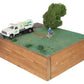 HO Scale Custom Wooden Base Lawn Care Layout Section EX