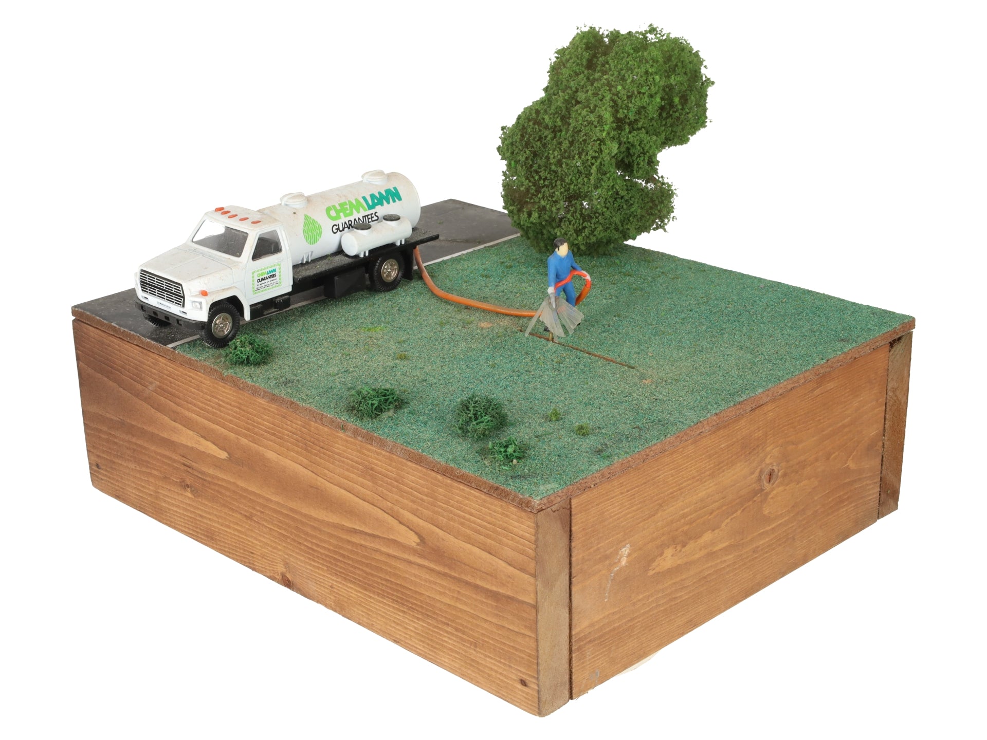 HO Scale Custom Wooden Base Lawn Care Layout Section EX