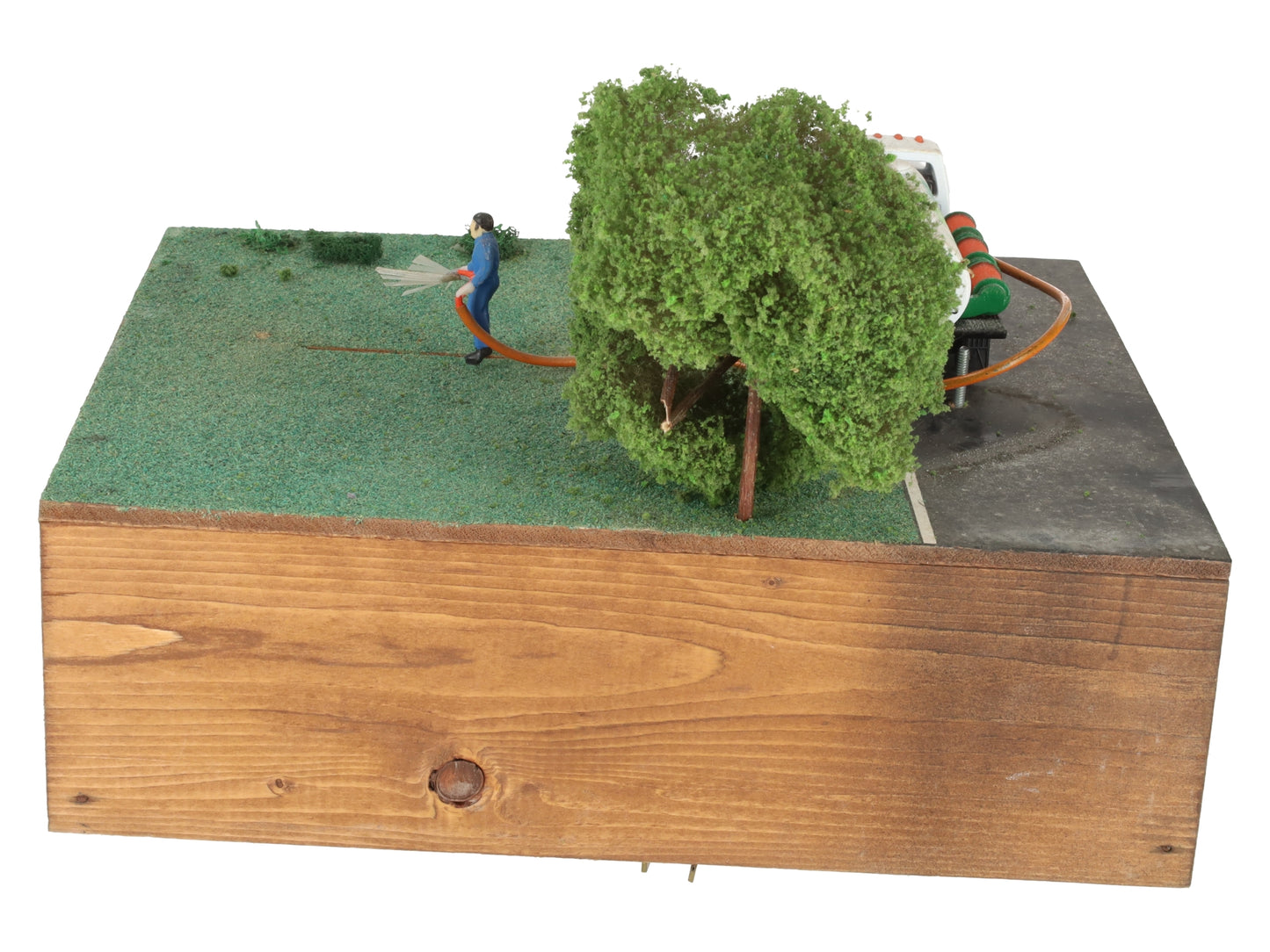 HO Scale Custom Wooden Base Lawn Care Layout Section EX