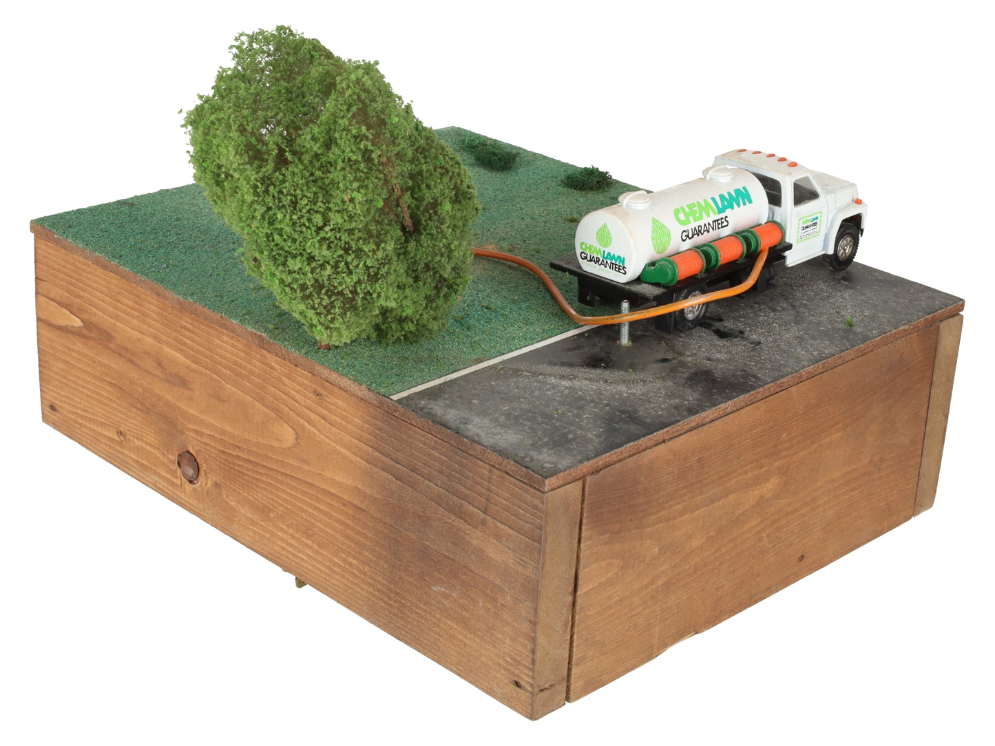 HO Scale Custom Wooden Base Lawn Care Layout Section EX