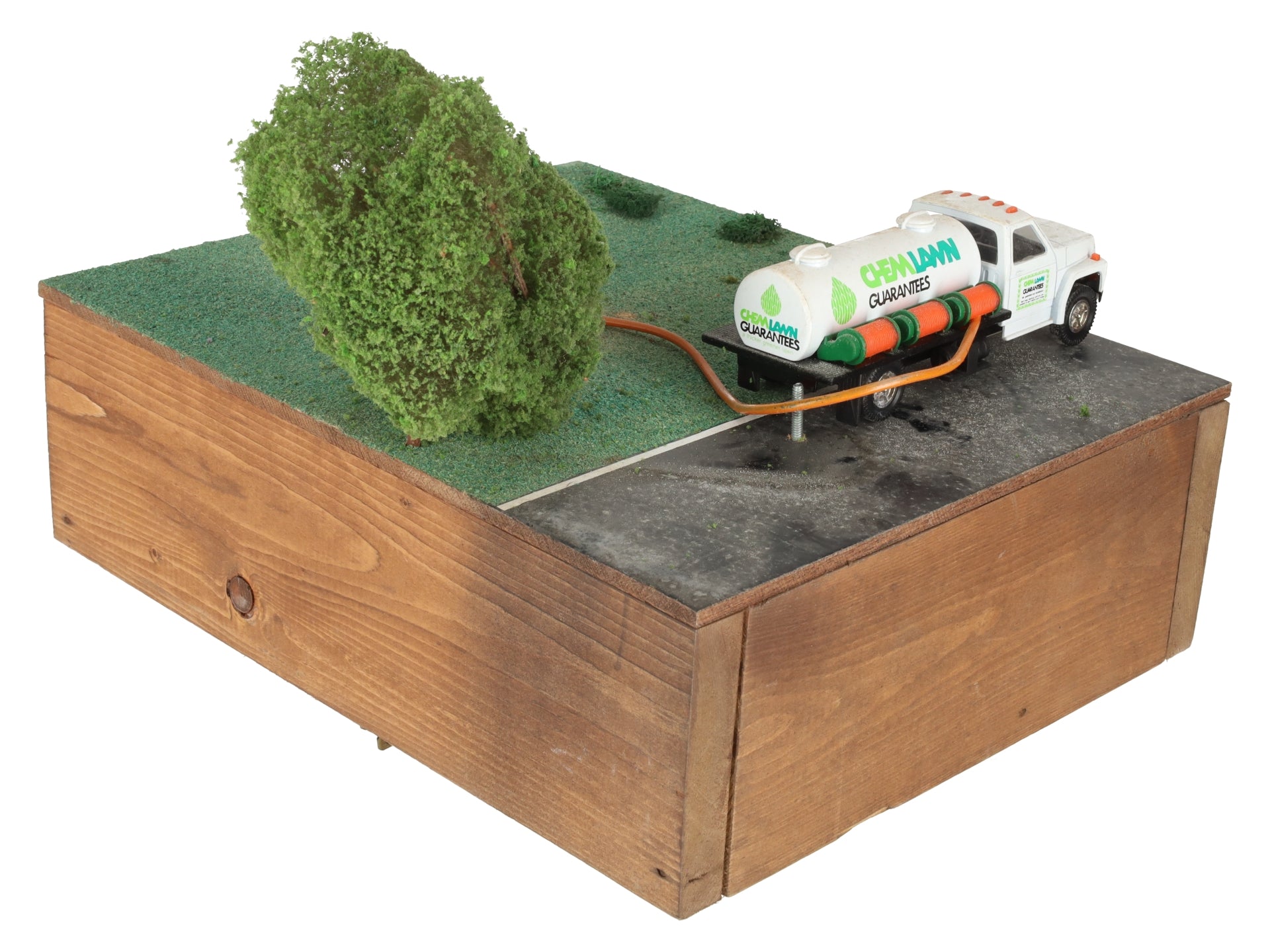 HO Scale Custom Wooden Base Lawn Care Layout Section EX