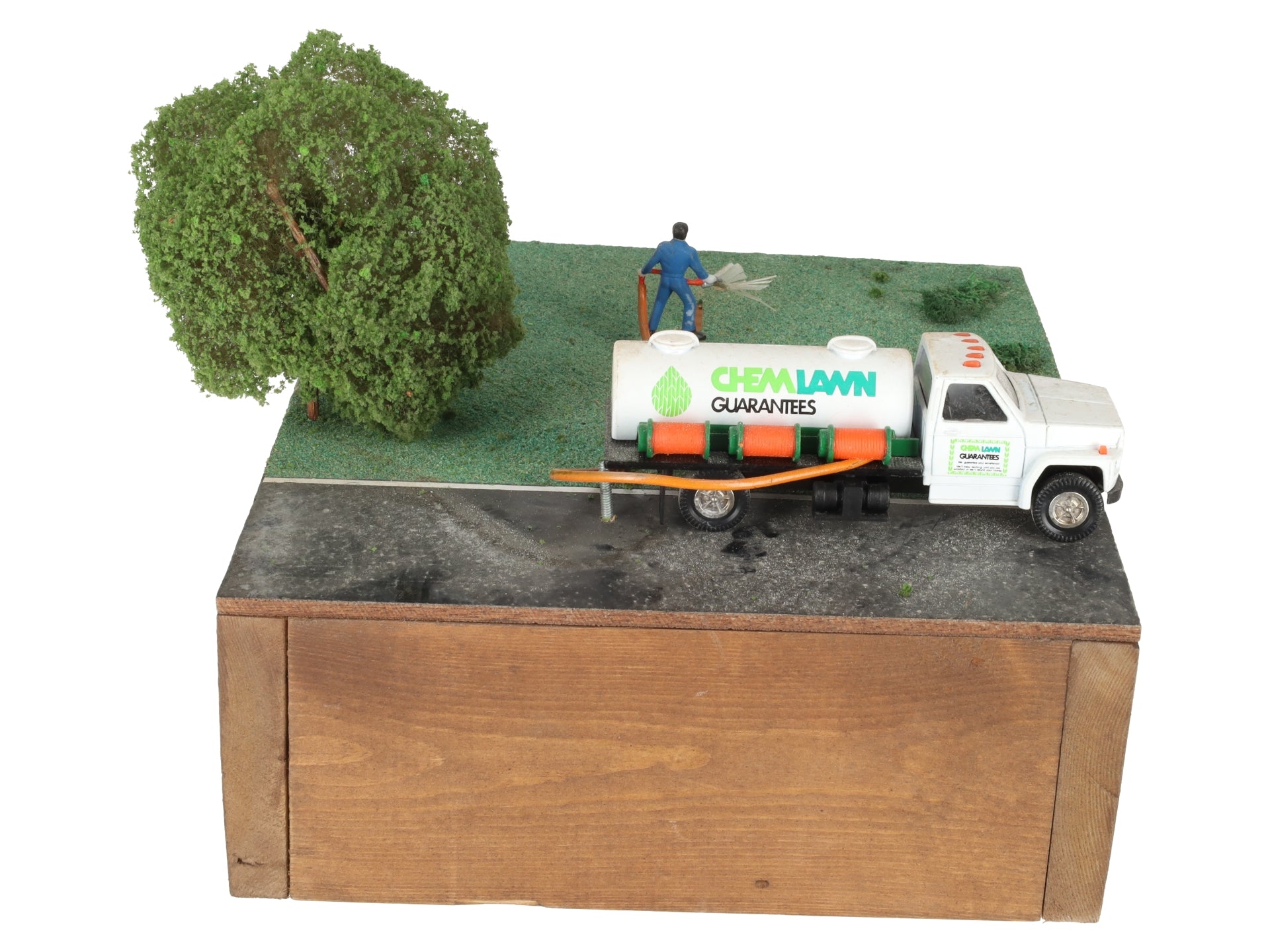 HO Scale Custom Wooden Base Lawn Care Layout Section EX