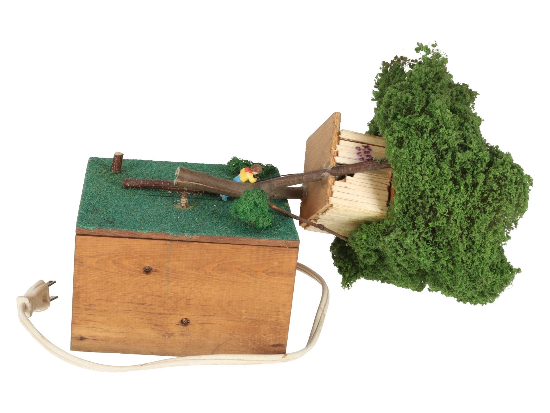 HO Scale Custom Motorized Wooden Base Tree House Layout Section VG