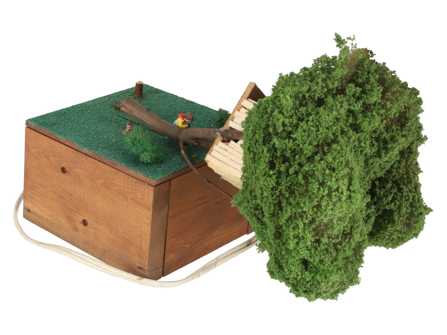 HO Scale Custom Motorized Wooden Base Tree House Layout Section VG