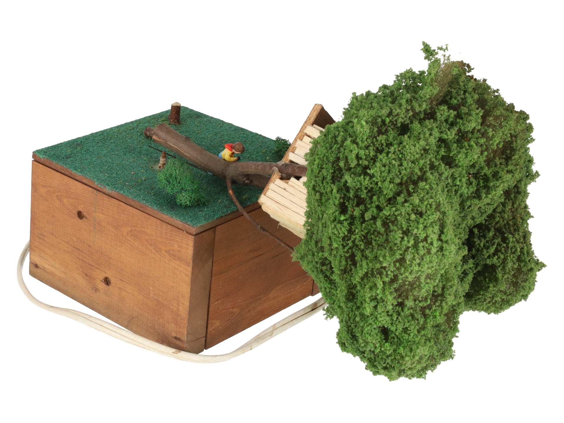 HO Scale Custom Motorized Wooden Base Tree House Layout Section VG