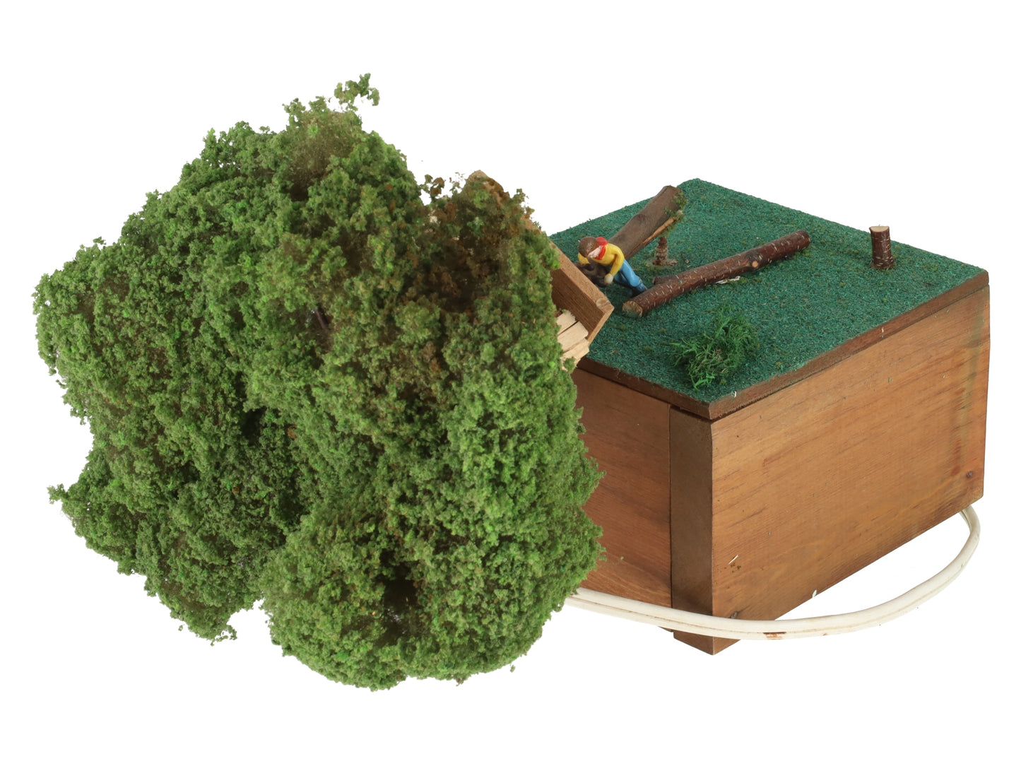 HO Scale Custom Motorized Wooden Base Tree House Layout Section VG
