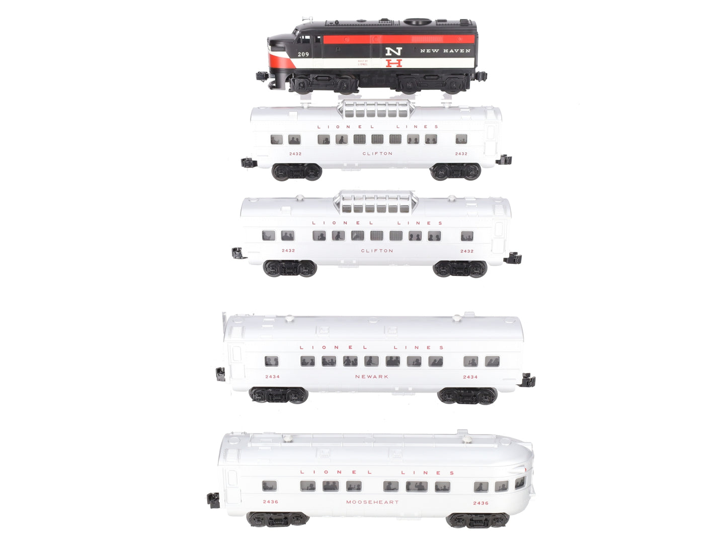 Lionel 6-52423 O New Haven Alco Non-Powered Diesel Passenger Train Set with TMCC LN/Box